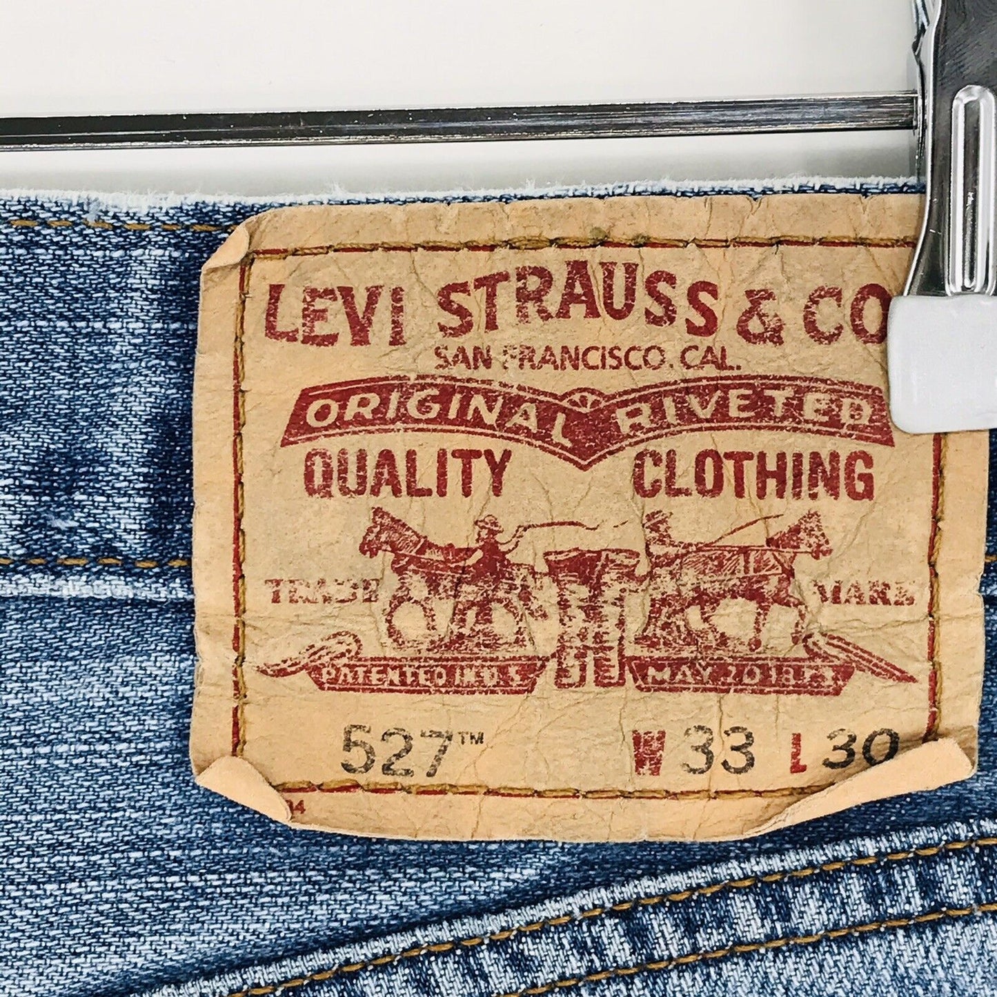 Vintage Levi's 527 Custom Made Blue Regular Fit Cut-Off Denim Shorts W33