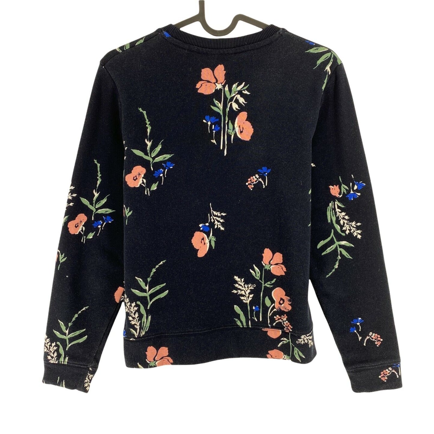 GANT Navy Blue Floral Print Crew Neck Jumper Sweater Size XS