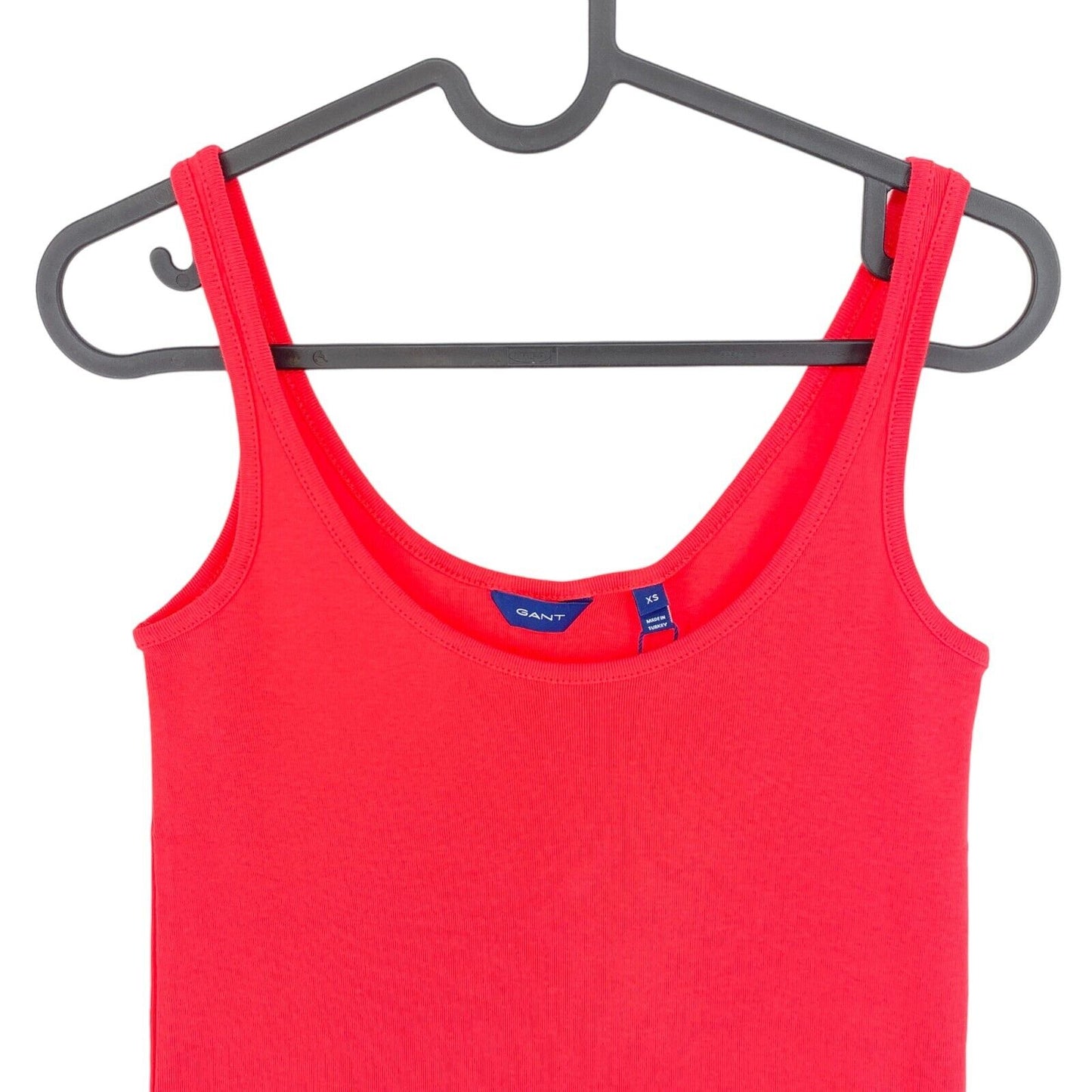 GANT Red 1x1 Rib Tank Top Size XS