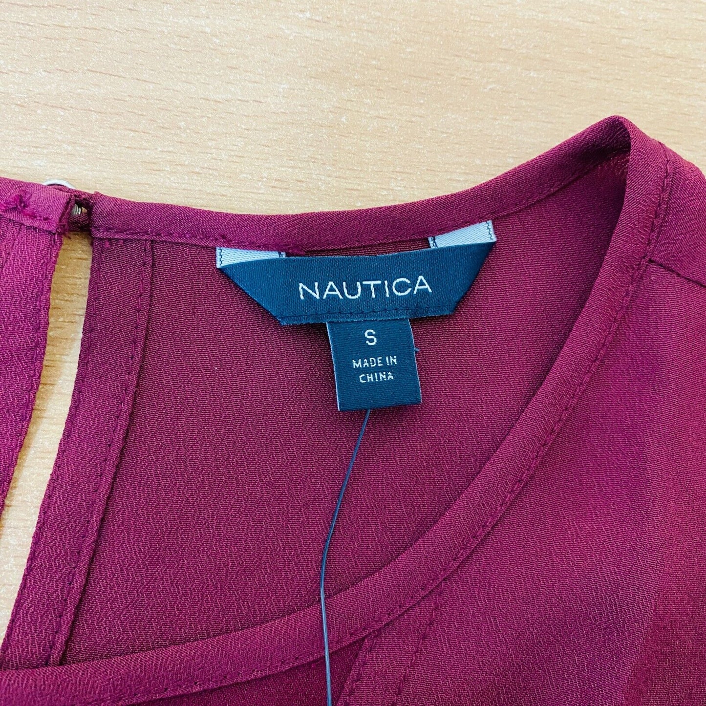 NAUTICA Women Purple Solid Crew Neck Long Sleeves Blouse Size S