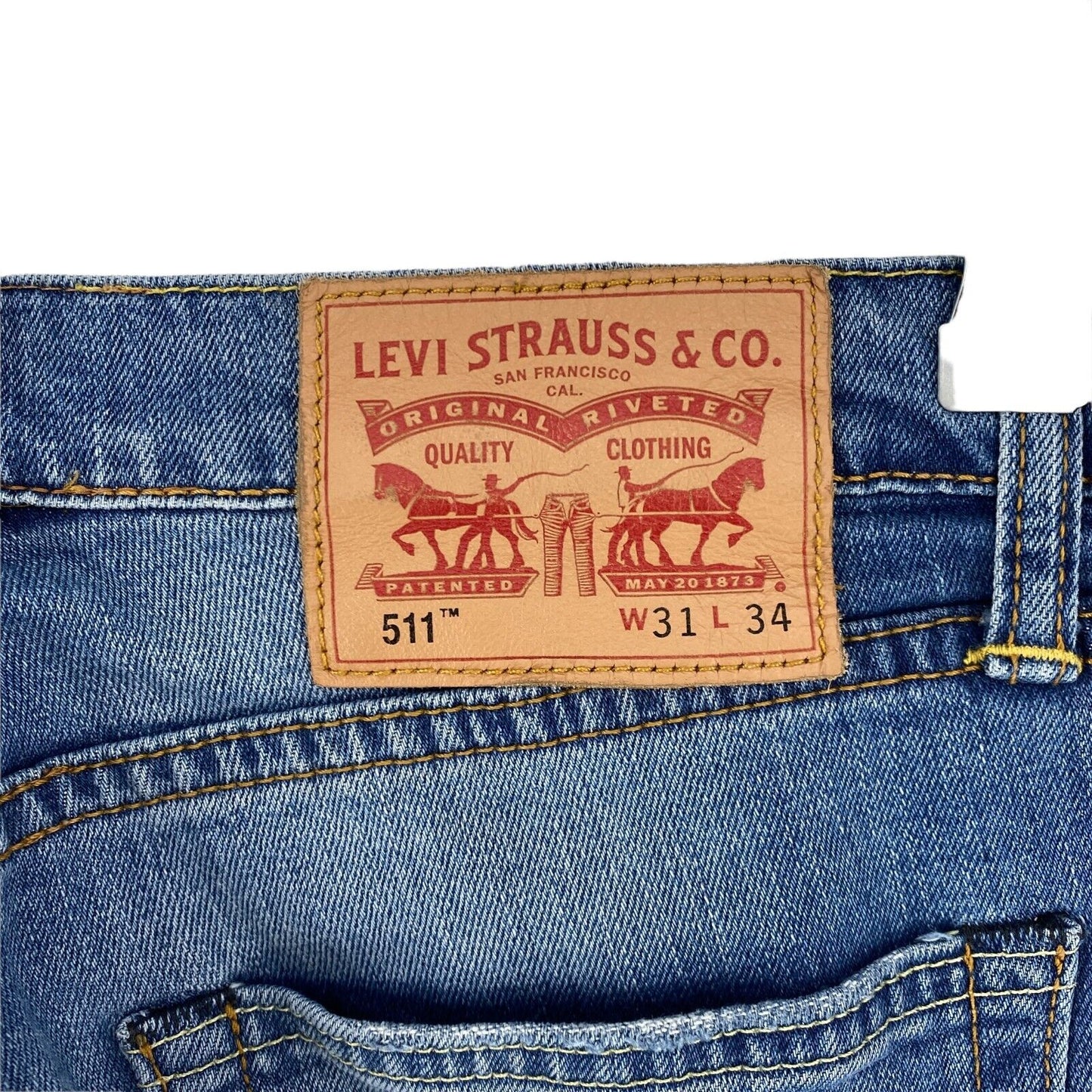 Levi's 511 Blue Stretch Slim Fit Jeans Size W31 L32