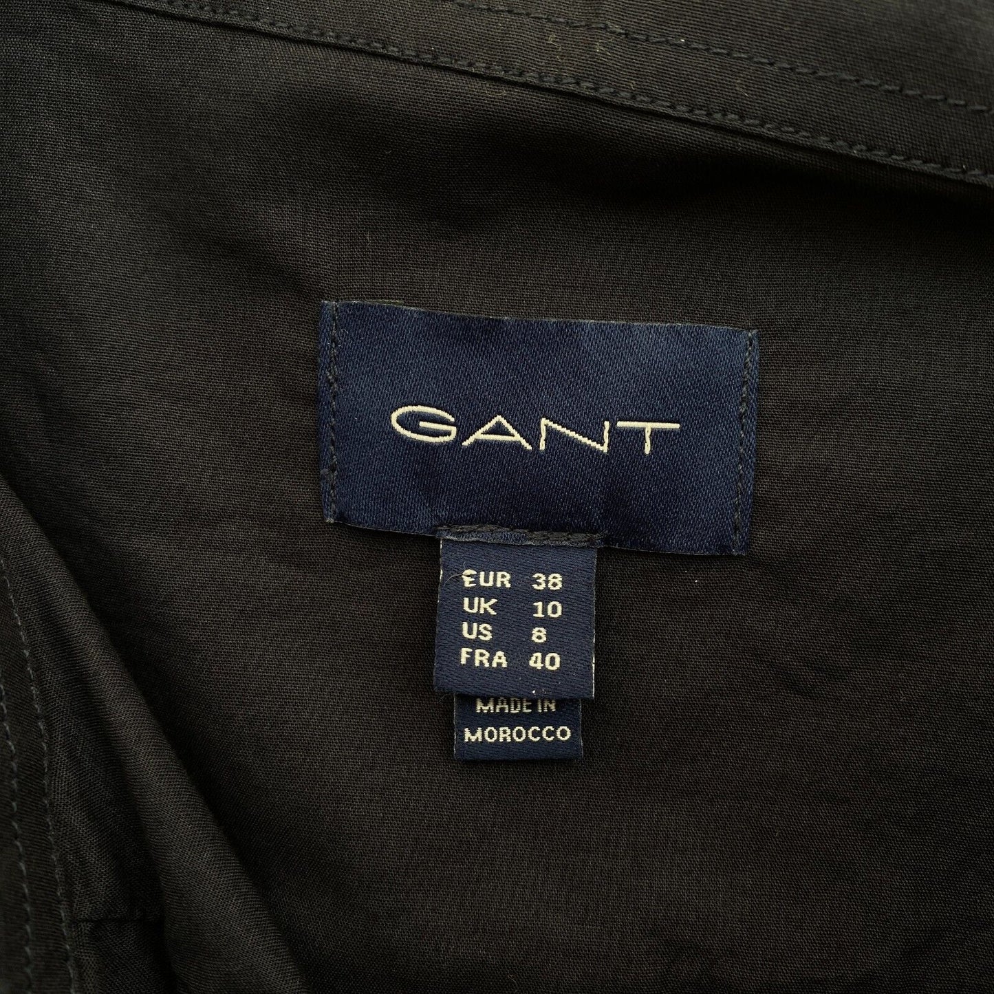 GANT Navy Blue Solid Shirt Size EU 38 UK 10 US 8