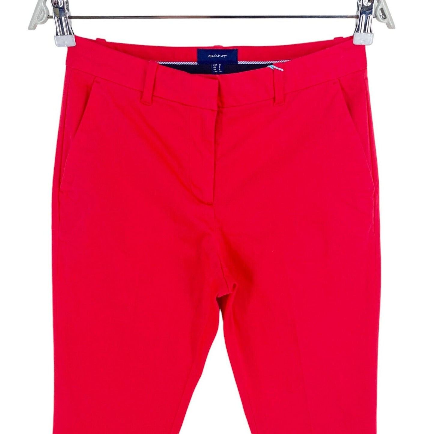 GANT Pinkish Red TP Satin Slacks Hose Hose Größe EU 34 UK 6 US 4