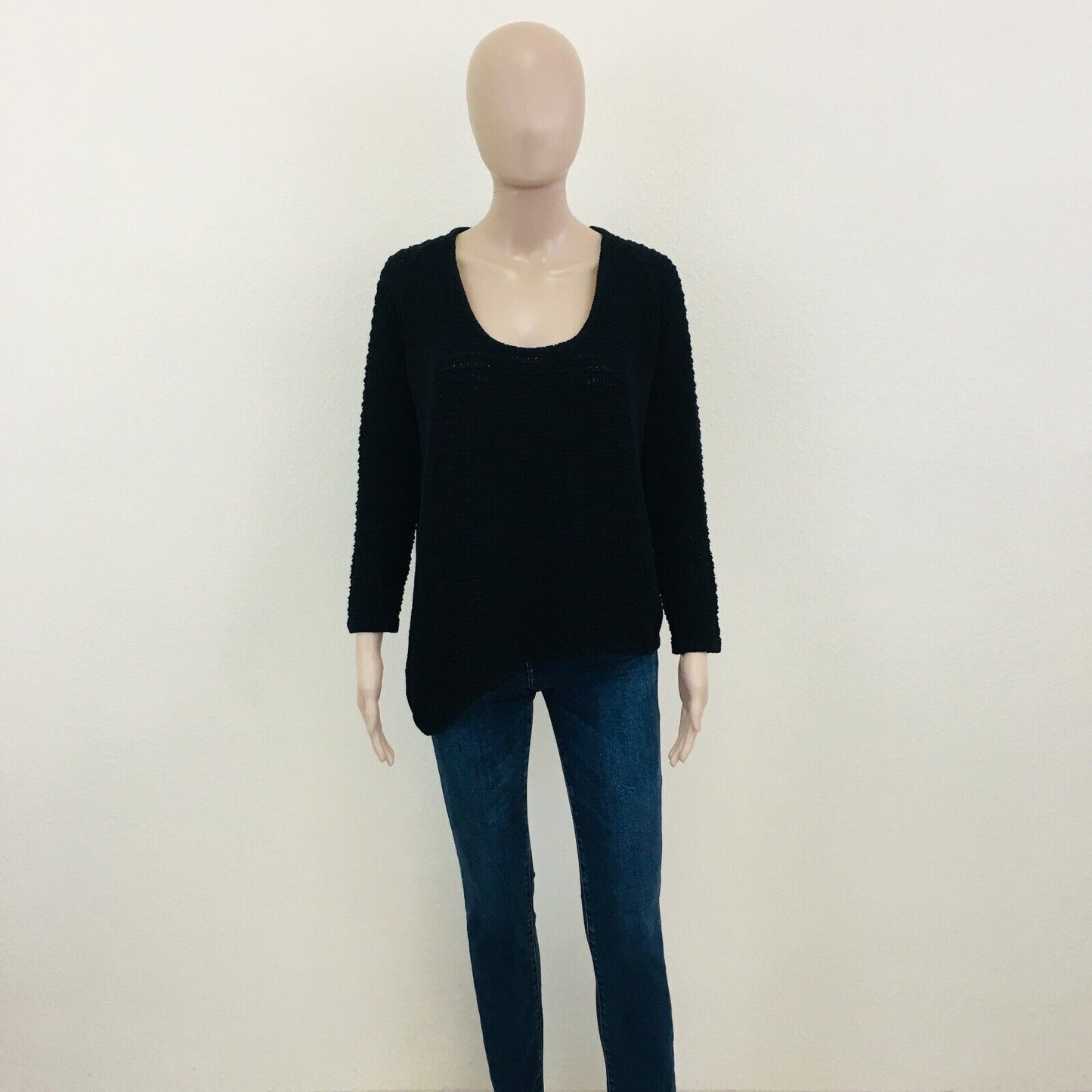 RRP 79$ ZARA Oversized Black Chunky Knit Jumper Sweater Size S