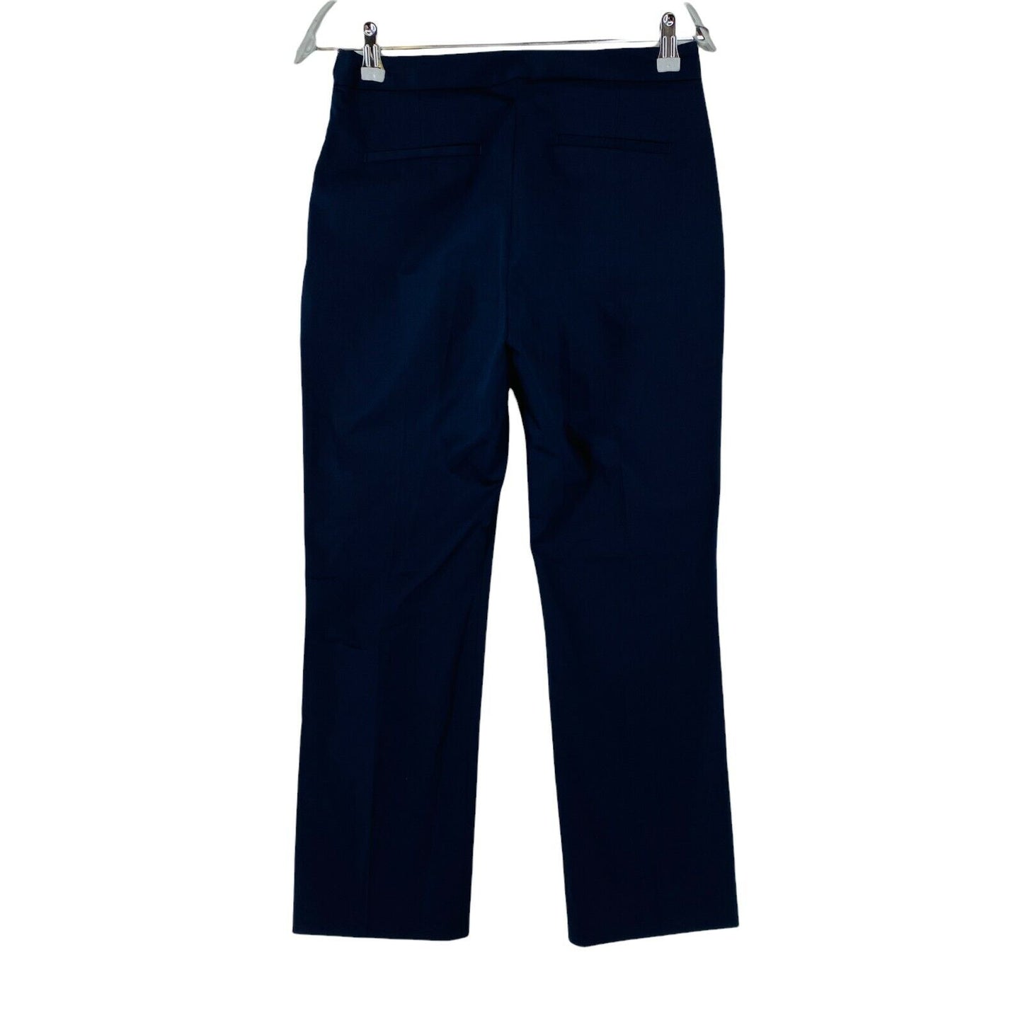 GANT Women Navy Blue Loose Straight Fit Satin Trousers Size EU 36 38 40 42