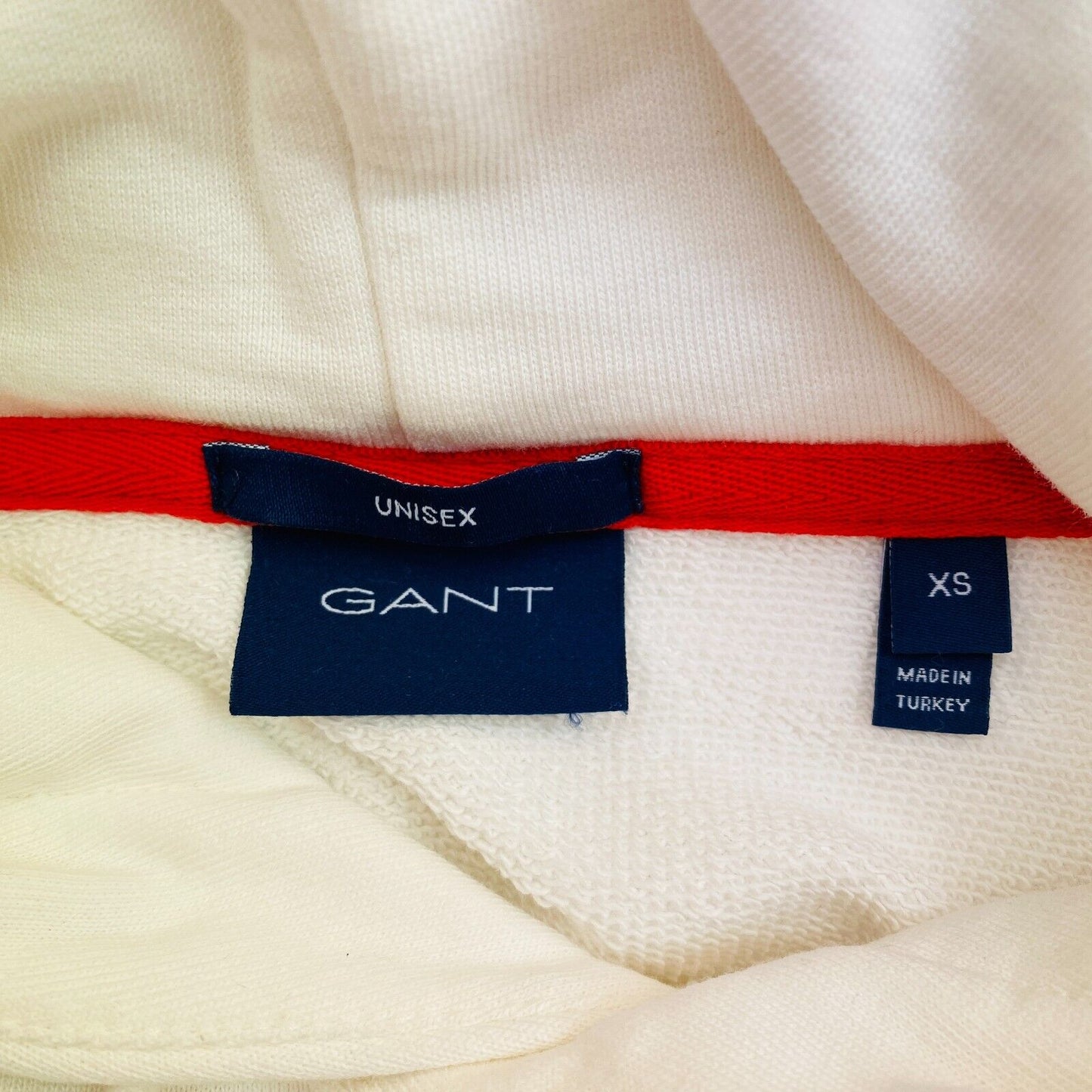 GANT White Unisex Collegiate Hoodie Sweater Jumper Size XS