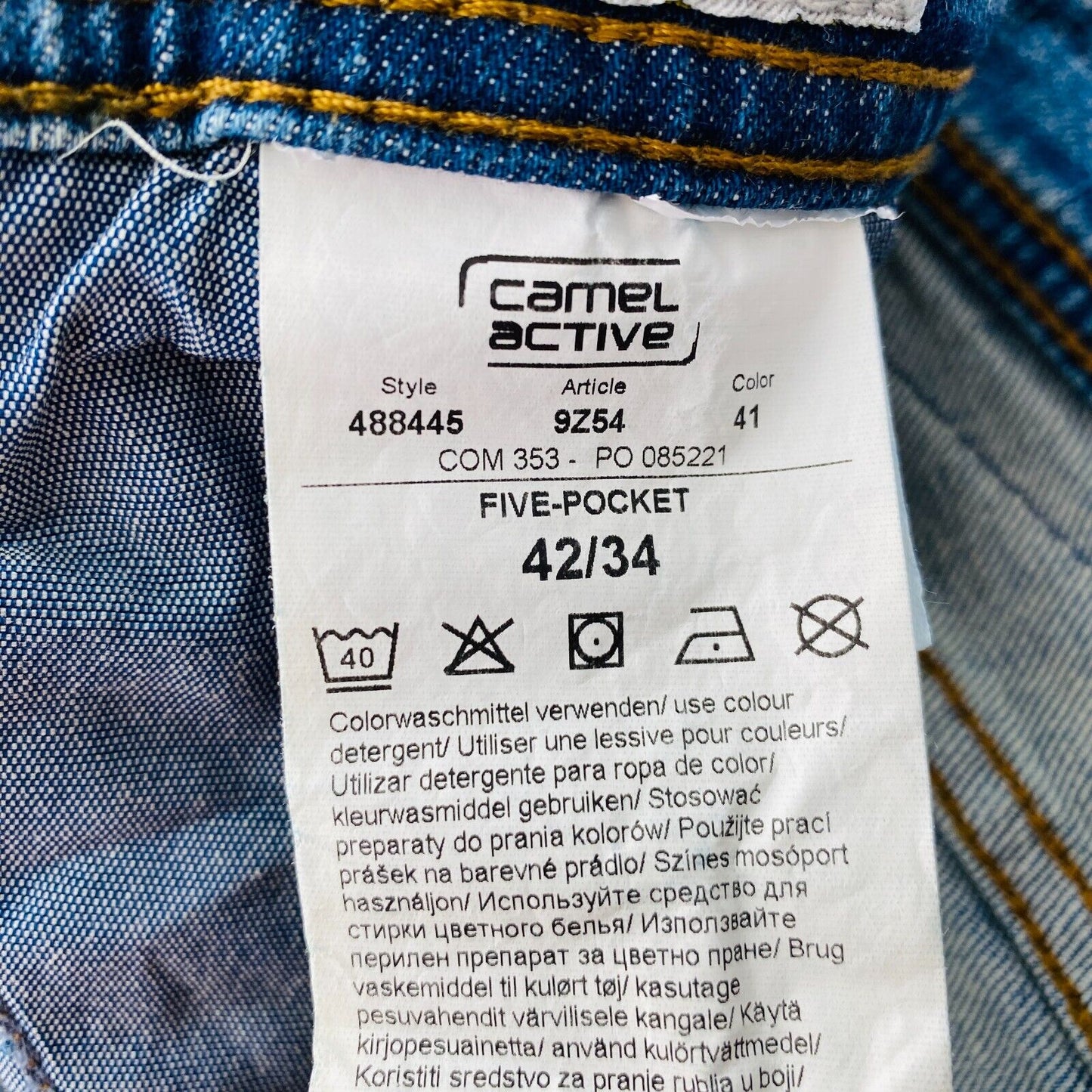 Camel Active HOUSTON Mens Blue Regular Straight Fit Jeans Size W42 L34