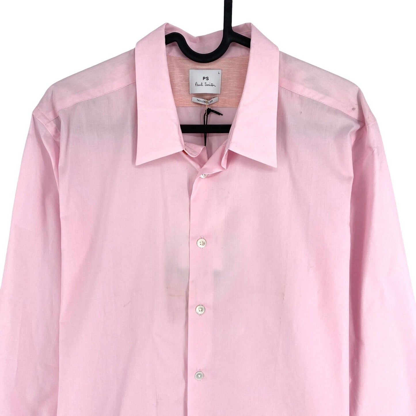 Paul Smith Men Pink Tailored Fit Long Sleeves Shirt Size L