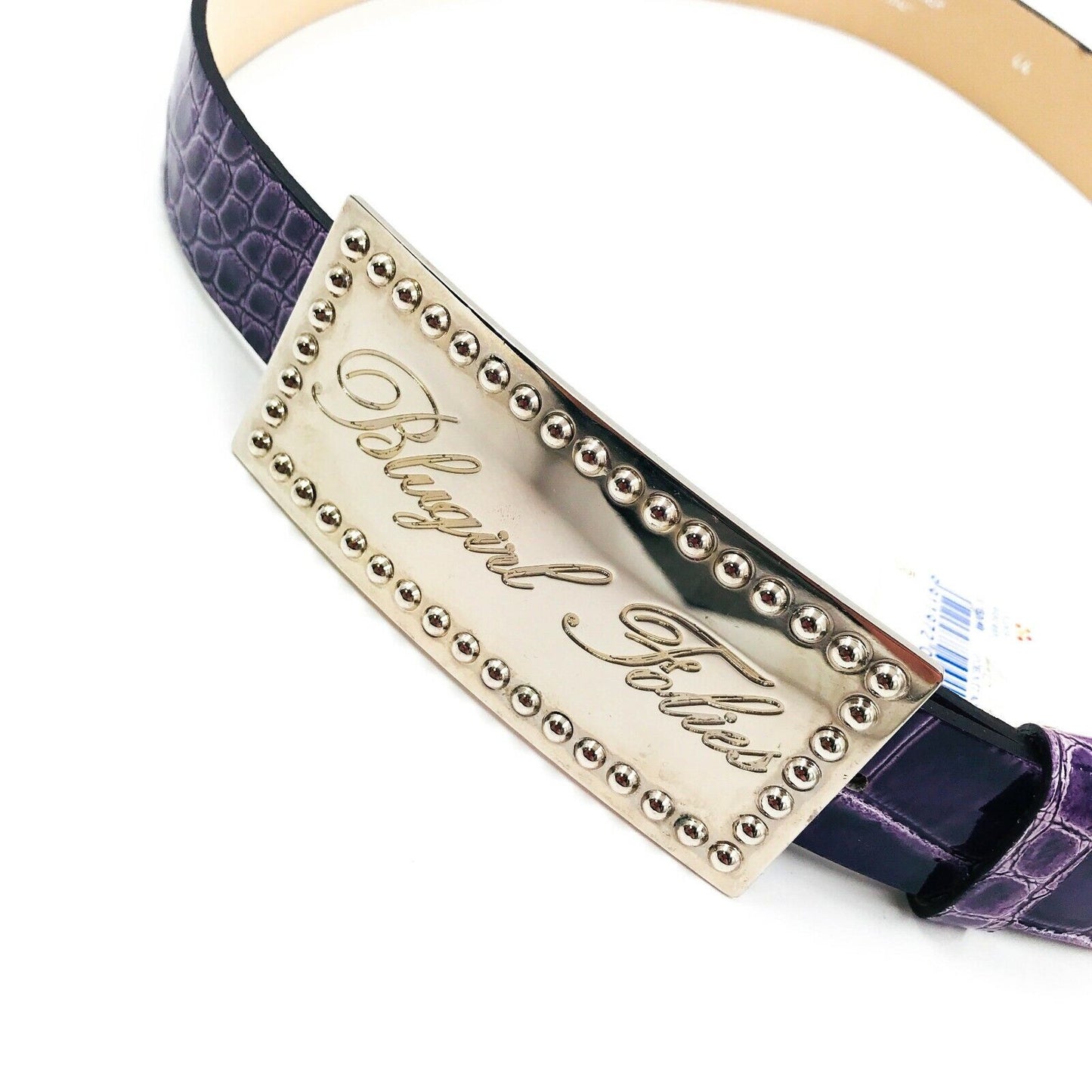 Blugirl Folies Purple 100% Leather Belt Size IT 40 44 46