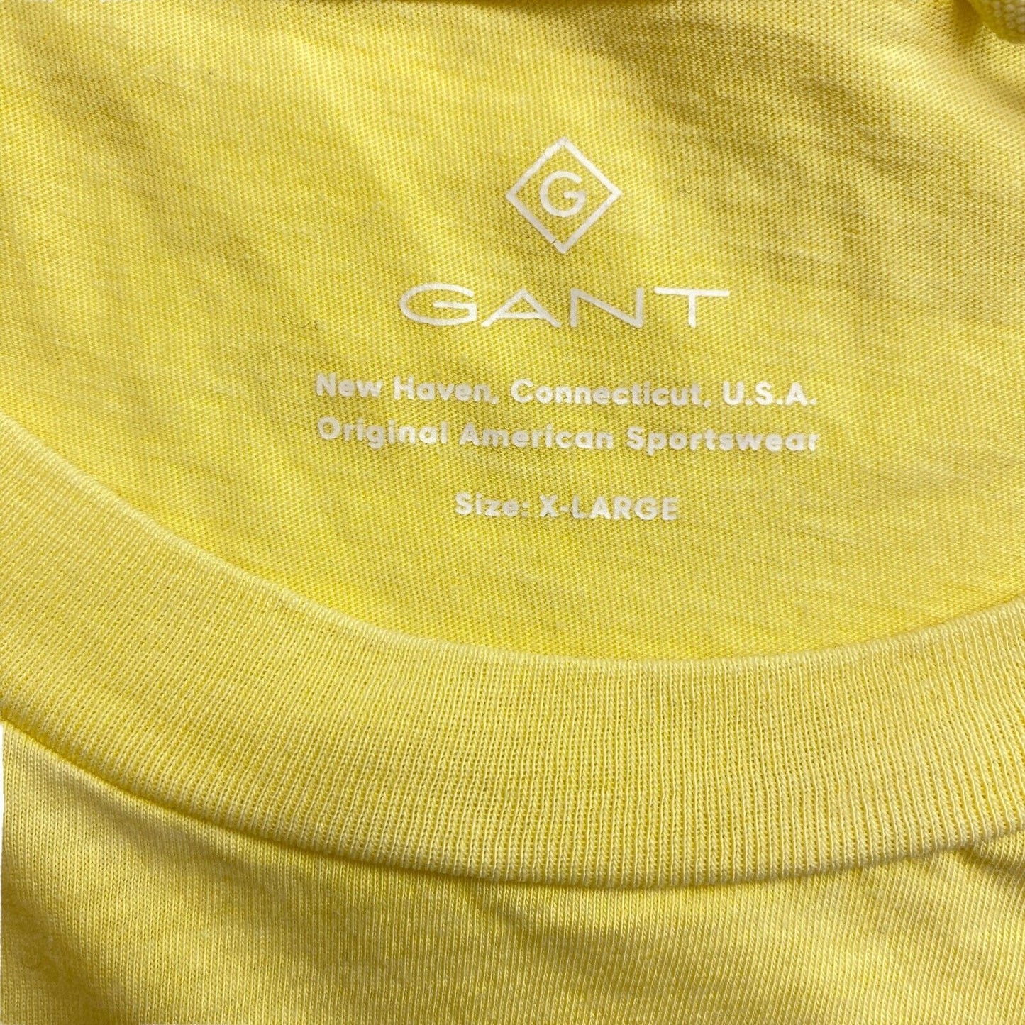 GANT Yellow Sun Faded Crew Neck T-Shirt Size XL