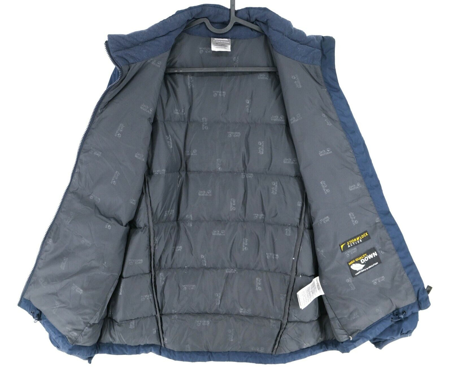 Jack Wolfskin Bleu Marine Storm Lock Active Down Fill Veste Taille S