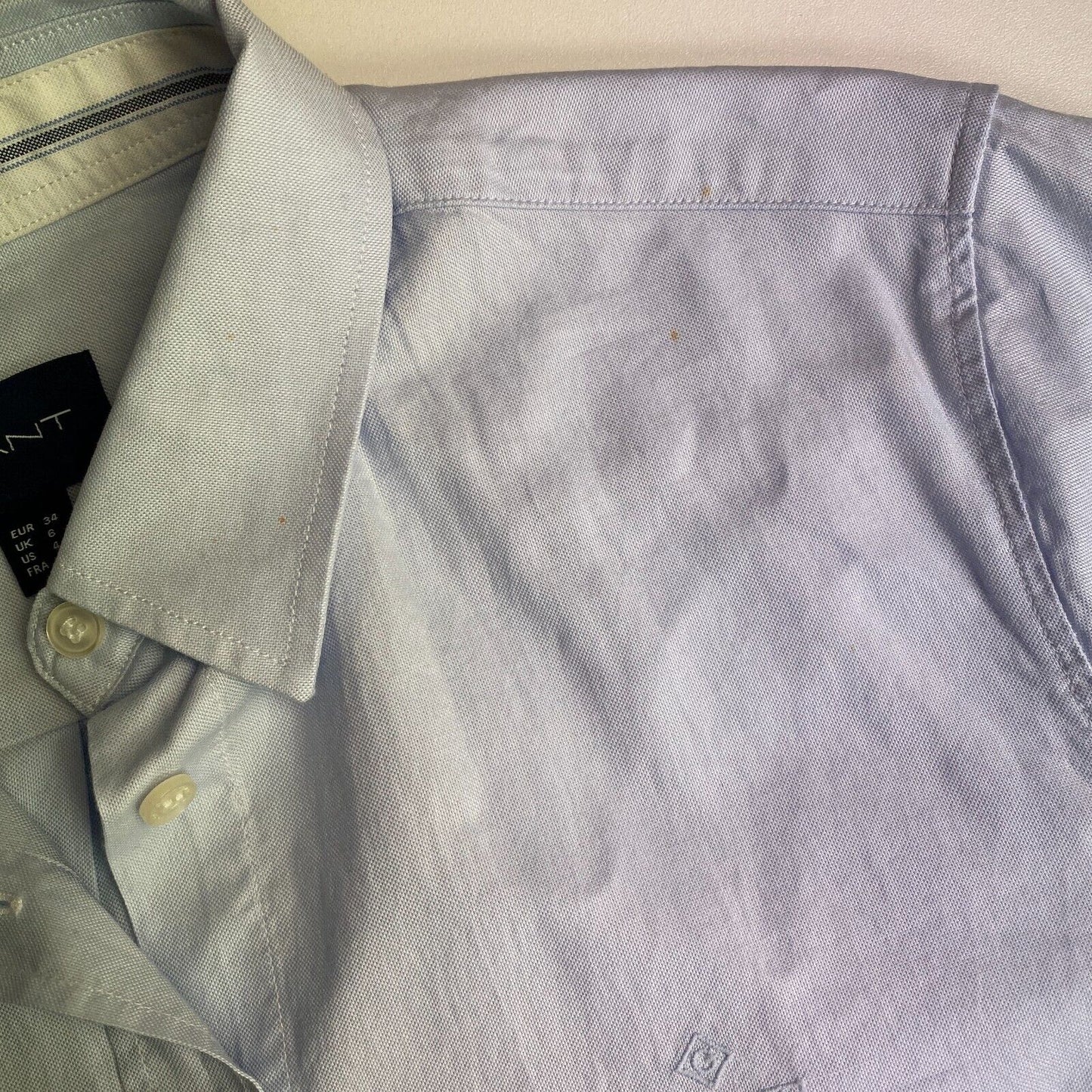 GANT Blue Cotton Shirt Size EU 34 UK 6 US 4