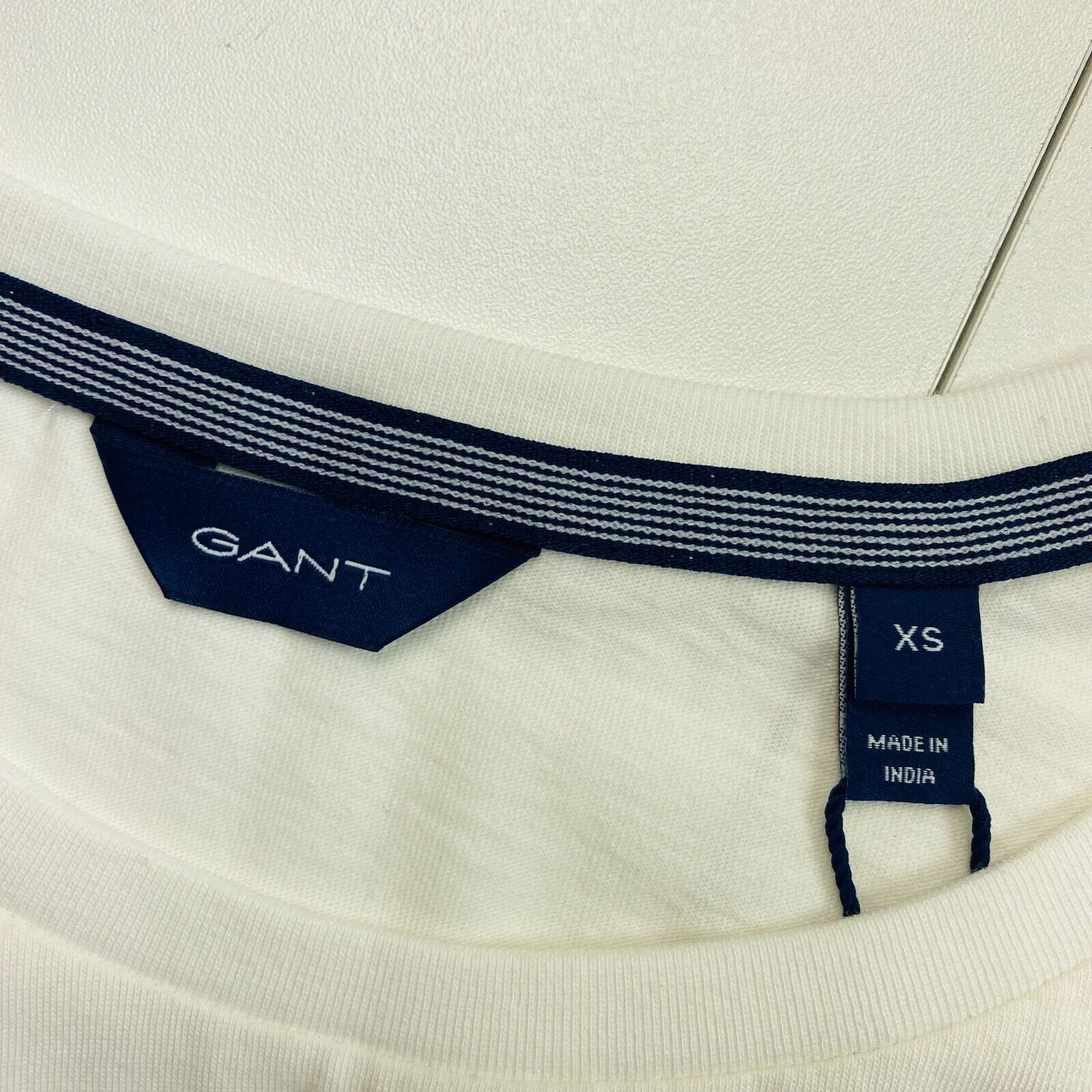 GANT Blanc PR Anniversaire Ras du Cou T-shirt Taille XS