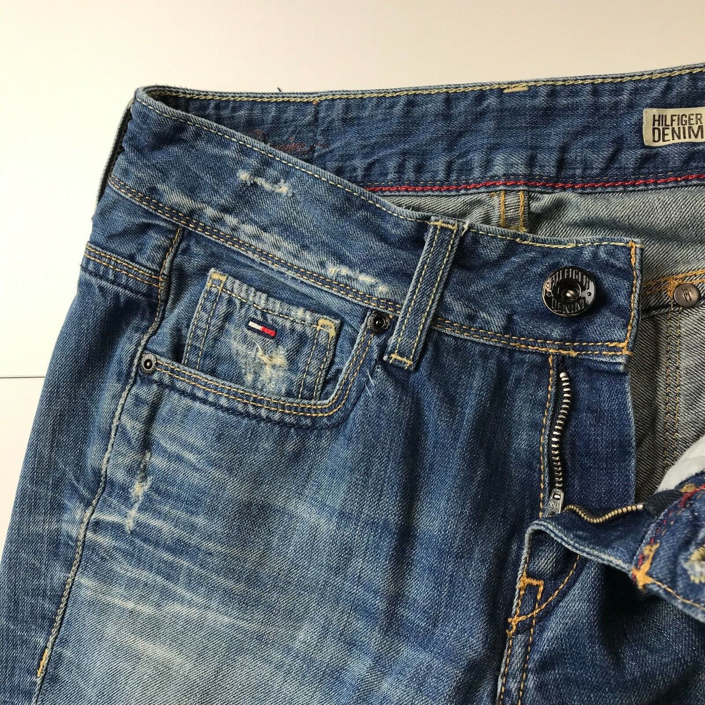 Tommy Hilfiger RUBY femmes bleu coupe droite régulière jean W28 L32