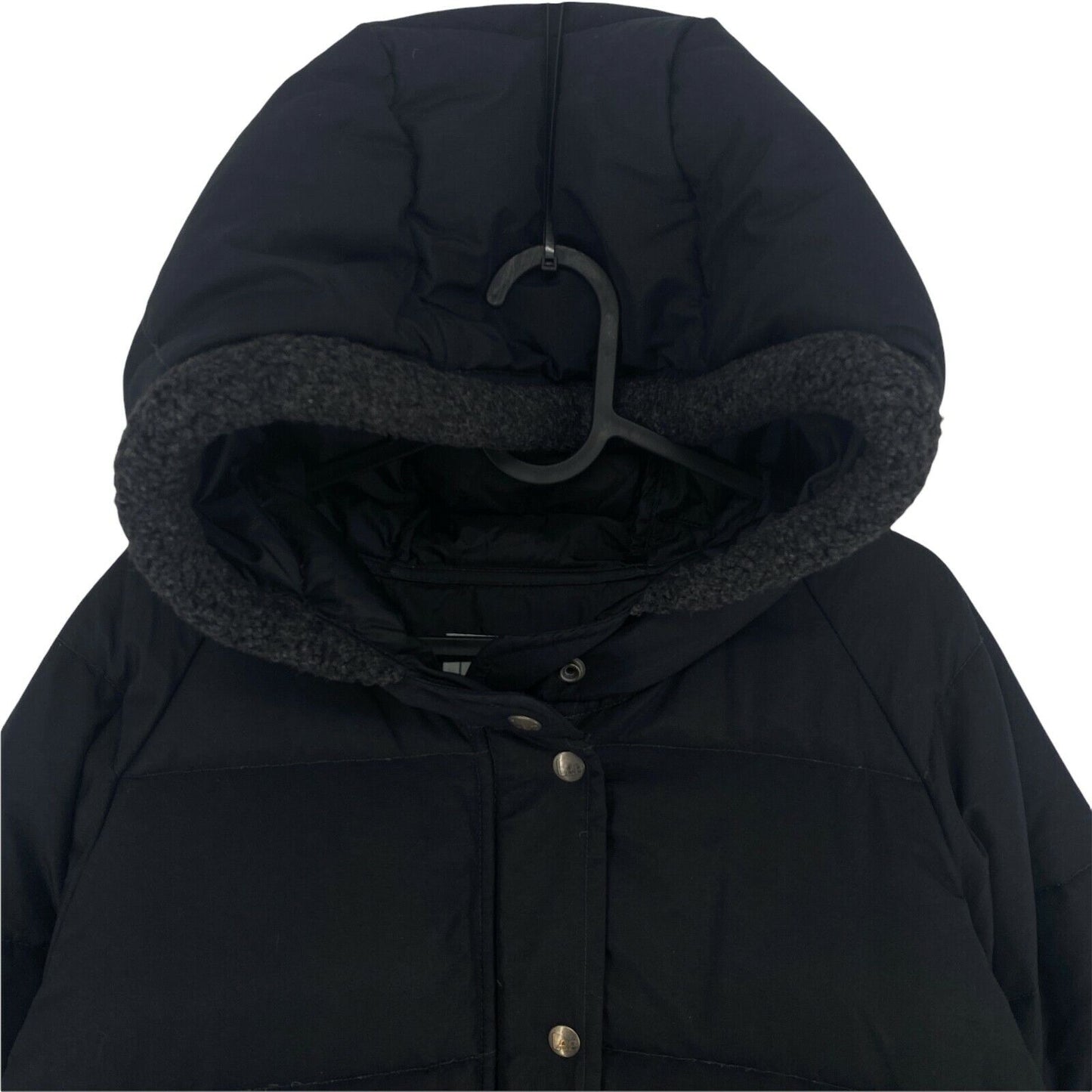 Lee WORKWEAR Black Hooded Down Padded Puffer Coat Jacket Size XL