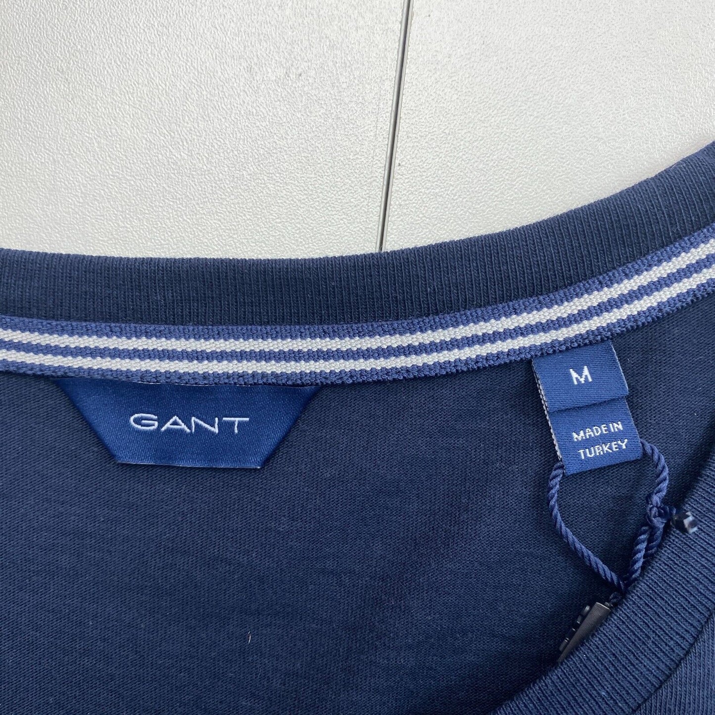 GANT Women Navy Blue Logo Crew Neck Short Sleeves T Shirt Size M