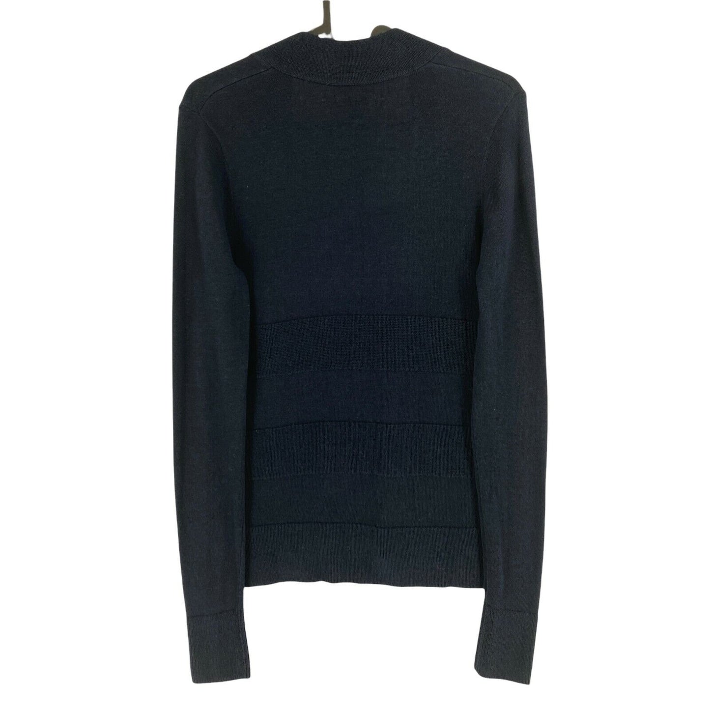 NAUTICA Bleu Marine Col en V Coton Laine Mélange Cardigan Pull Taille 2XS