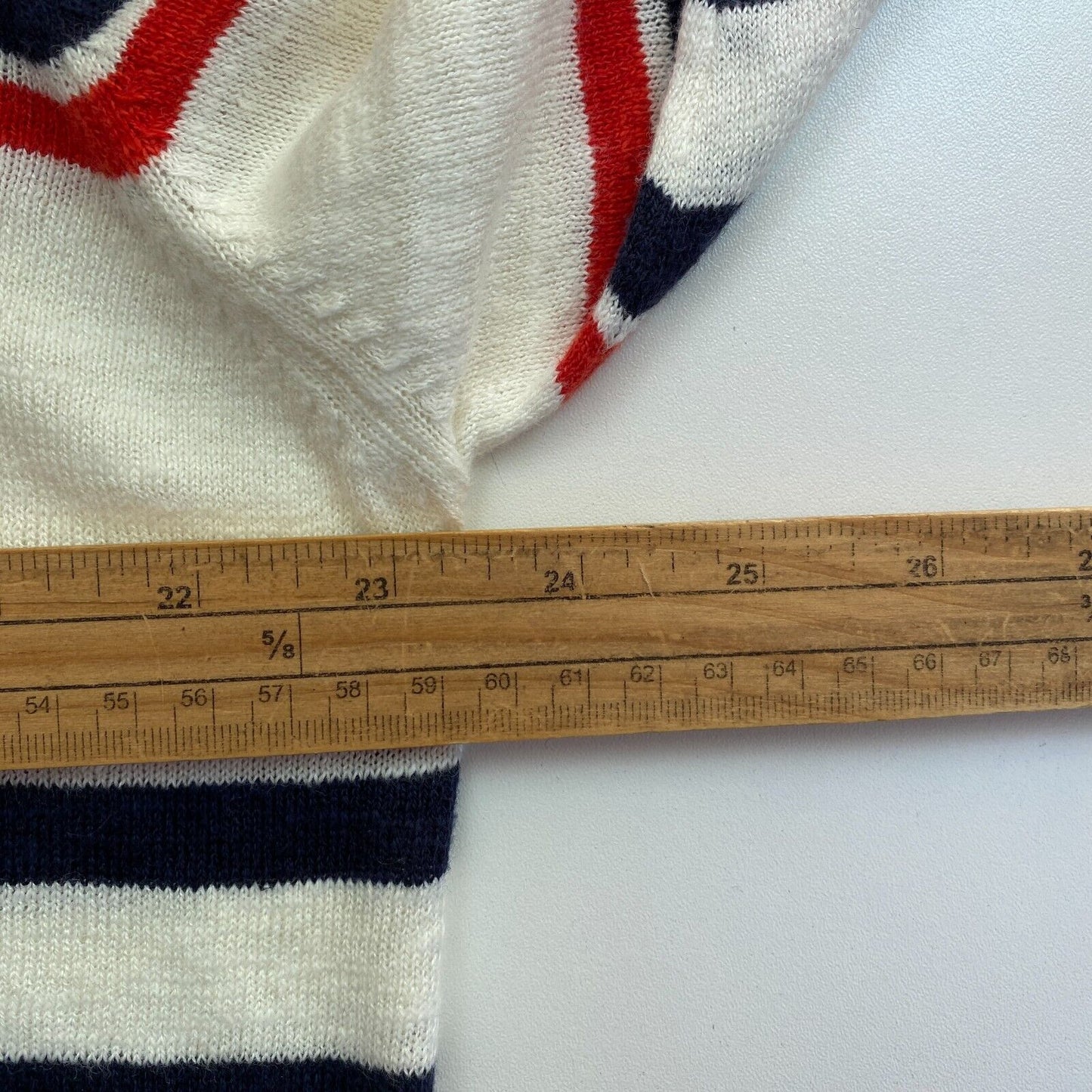 GANT Pullover mit Rundhalsausschnitt, weiß, gestreift, Größe XL