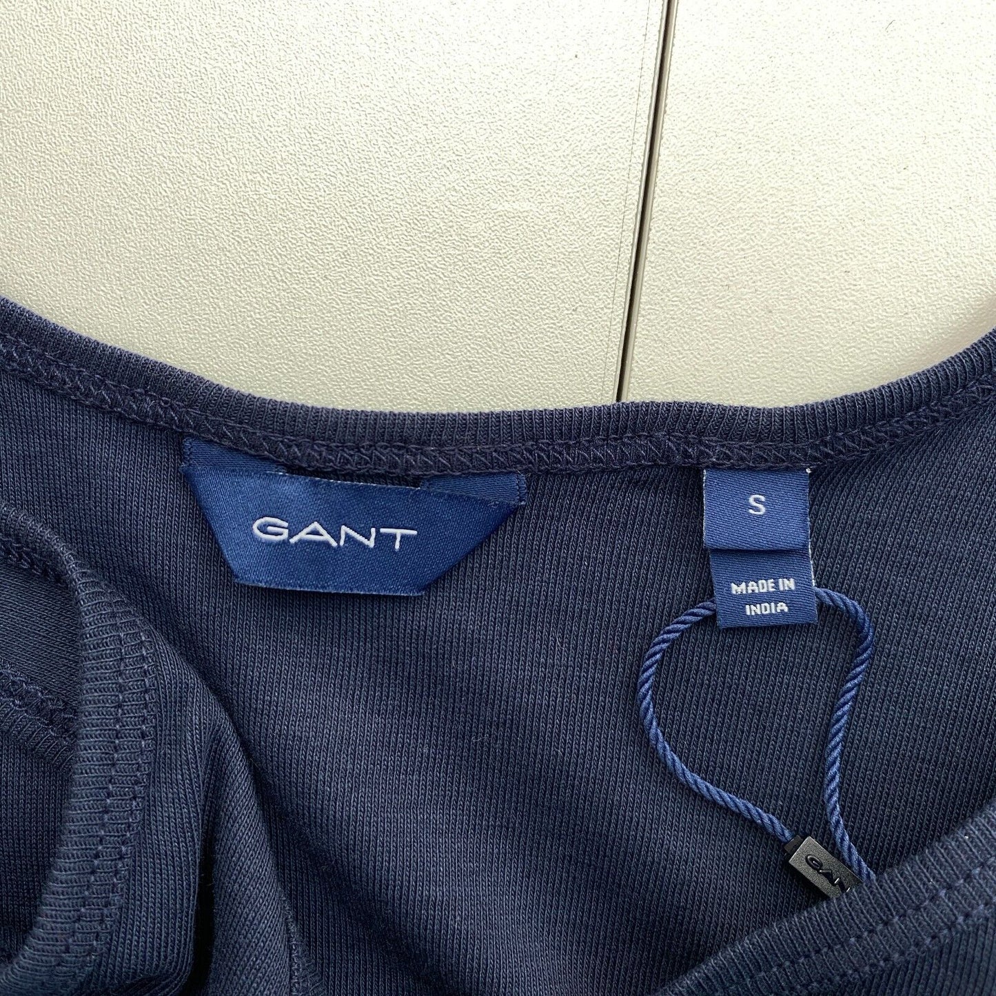 GANT Navy Blue 1x1 Rib Tank Top T Shirt Size S