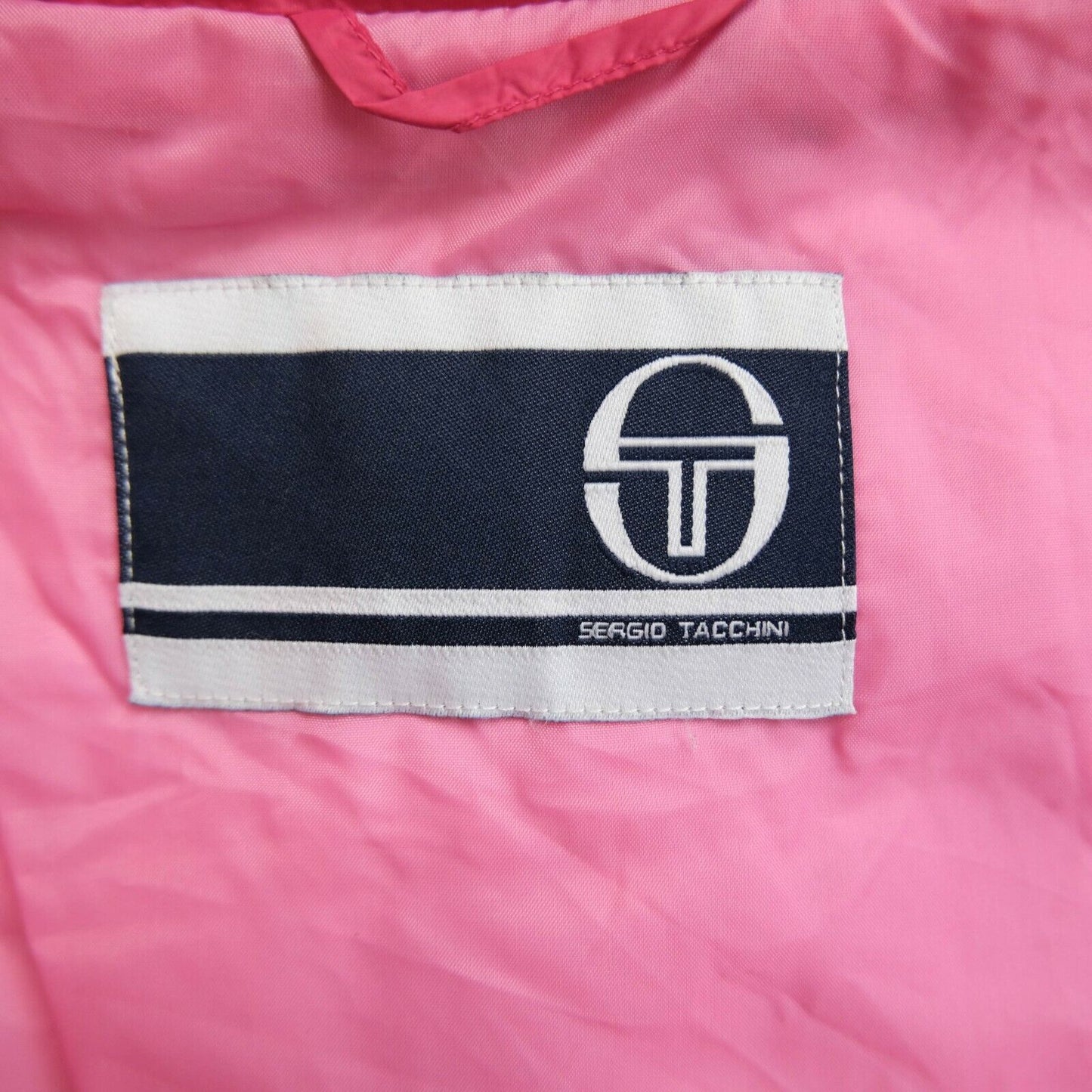 Sergio Tacchini Pink Padded Down Puffer Bomber Jacket Coat Size EU 36 UK 10 US 6