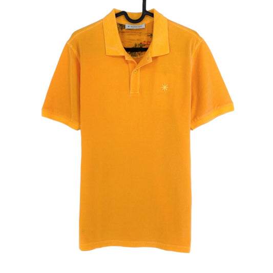 MANUEL RITZ Yellow Pique Polo Shirt Size L