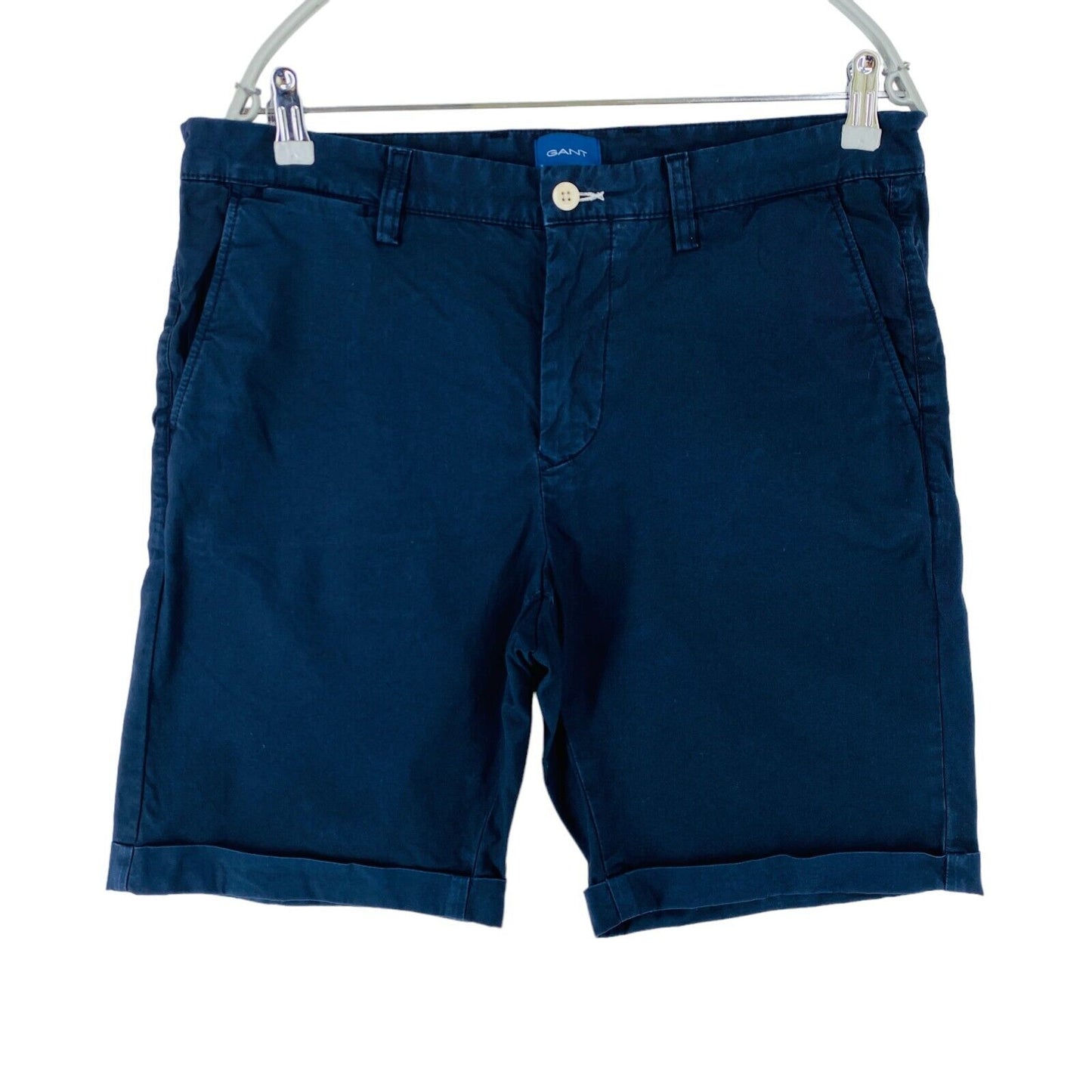 GANT Dark Blue Mens Regular Fit Chino Shorts Size W33