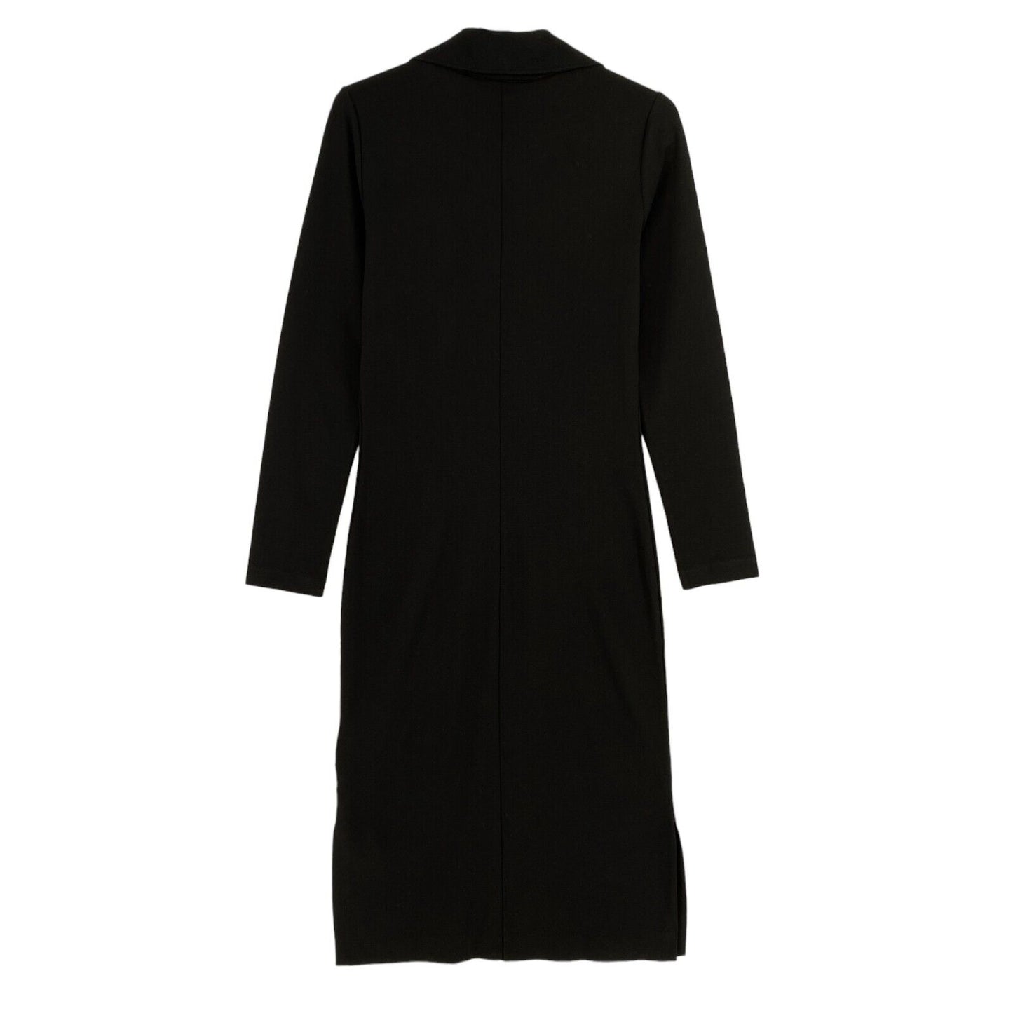 GANT Robe polo à manches longues en jersey noir Taille XS