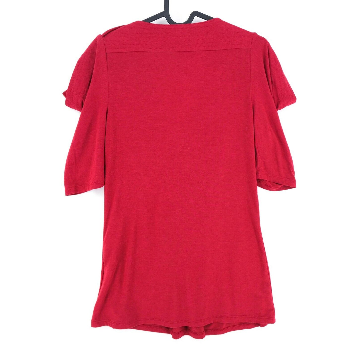 RRP €152 ANIYE BY Red V Neck Pleated Blouse Top Size 40 42