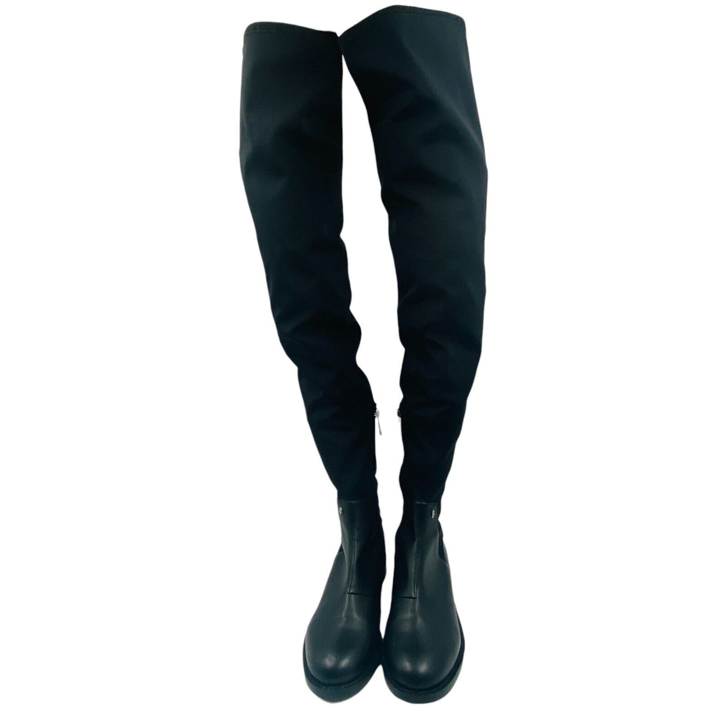 ARMANI EXCHANGE Black Textile Over The Knee Tight Boots Size EU 37 UK 5 US 7