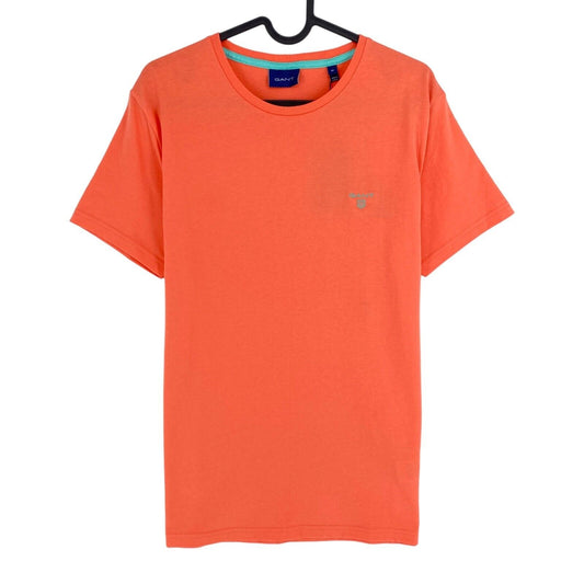 GANT Pink Orange Contrast Logo Crew Neck T-Shirt Size M