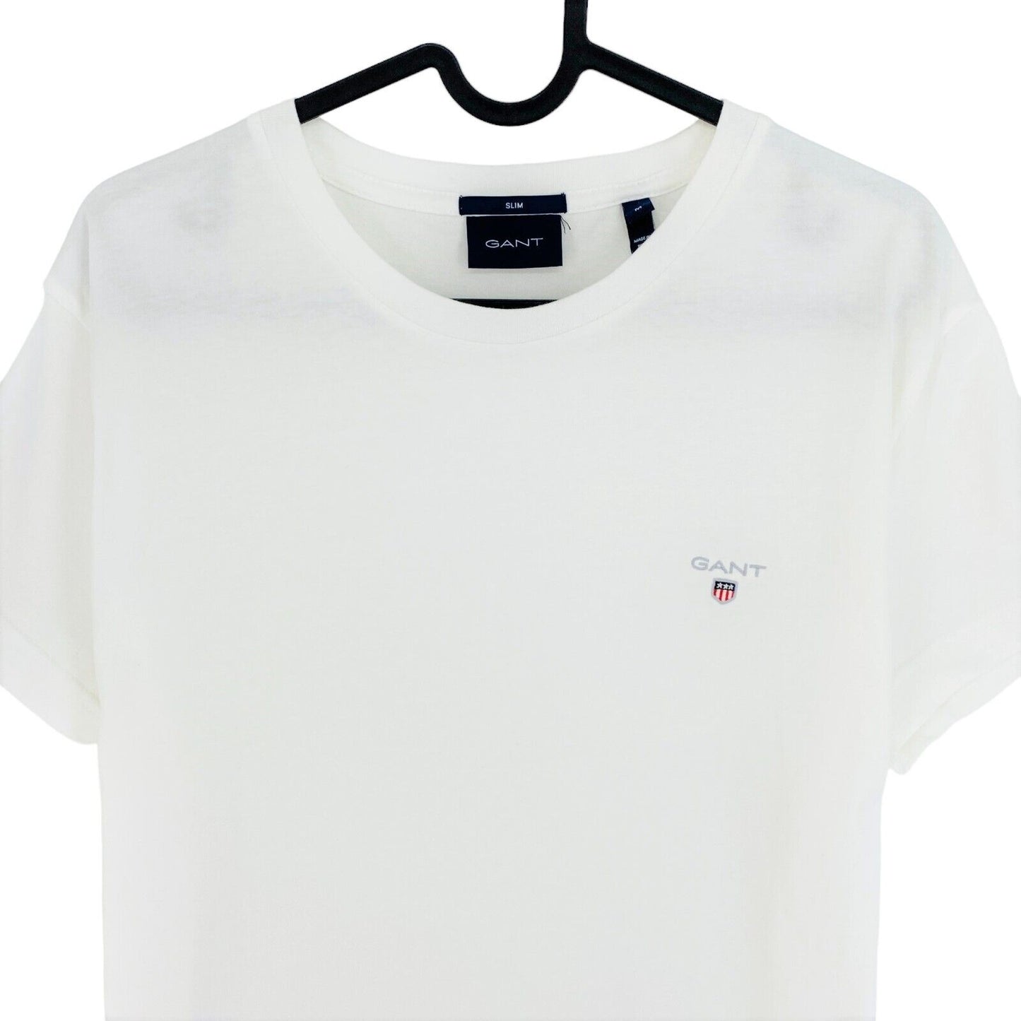 GANT White Original Slim Fit Crew Neck T-Shirt Size L