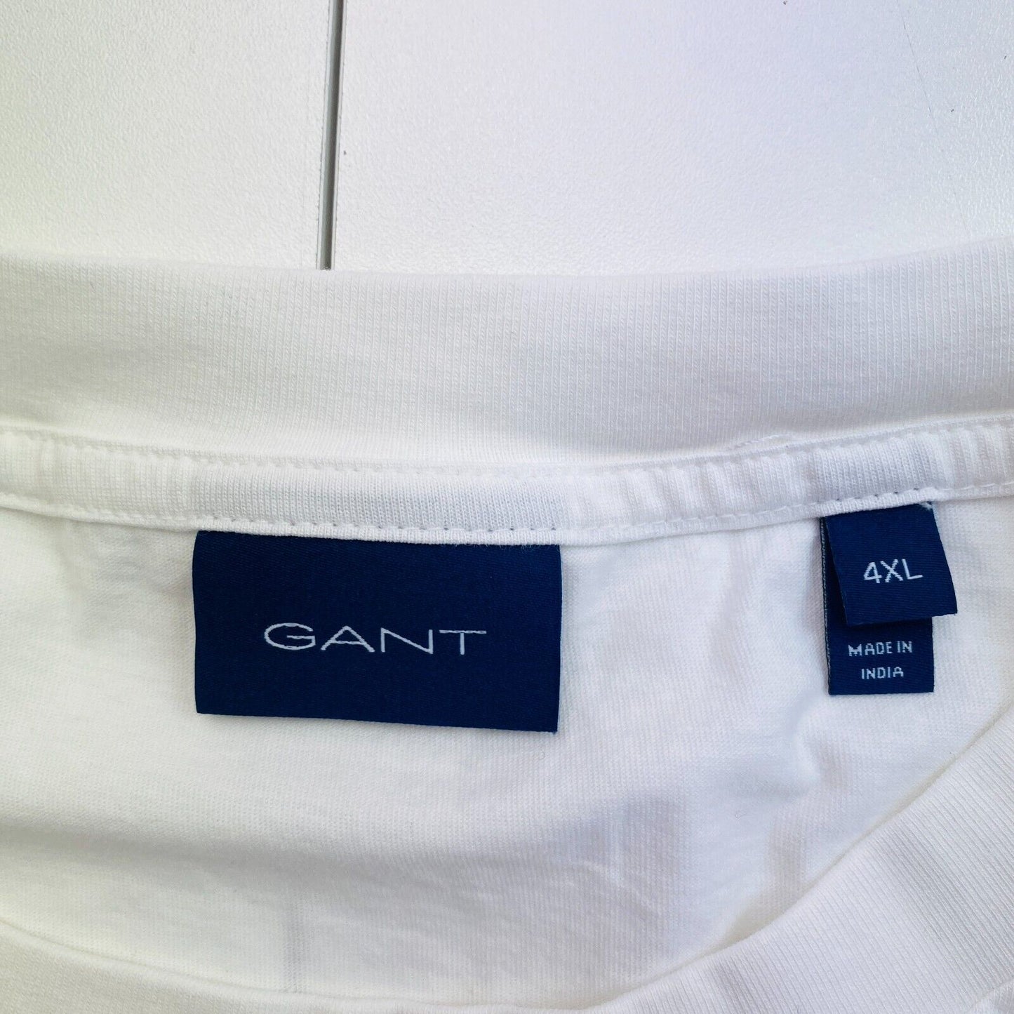 GANT Men White Tonal Archive Shield Crew Neck Short Sleeve T Shirt Size 4XL