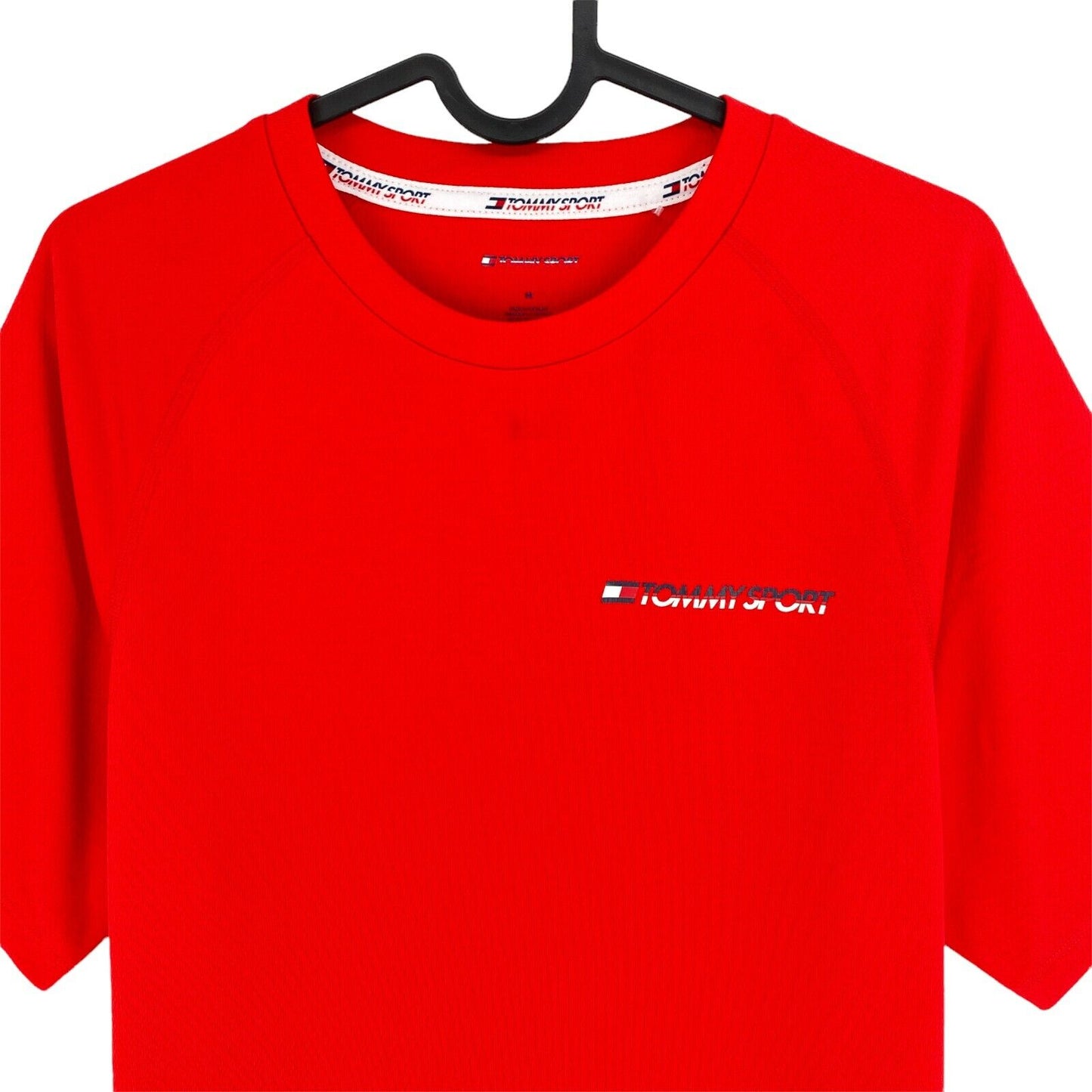 TOMMY HILFIGER Sport Rotes T-Shirt mit Rundhalsausschnitt, Größe M