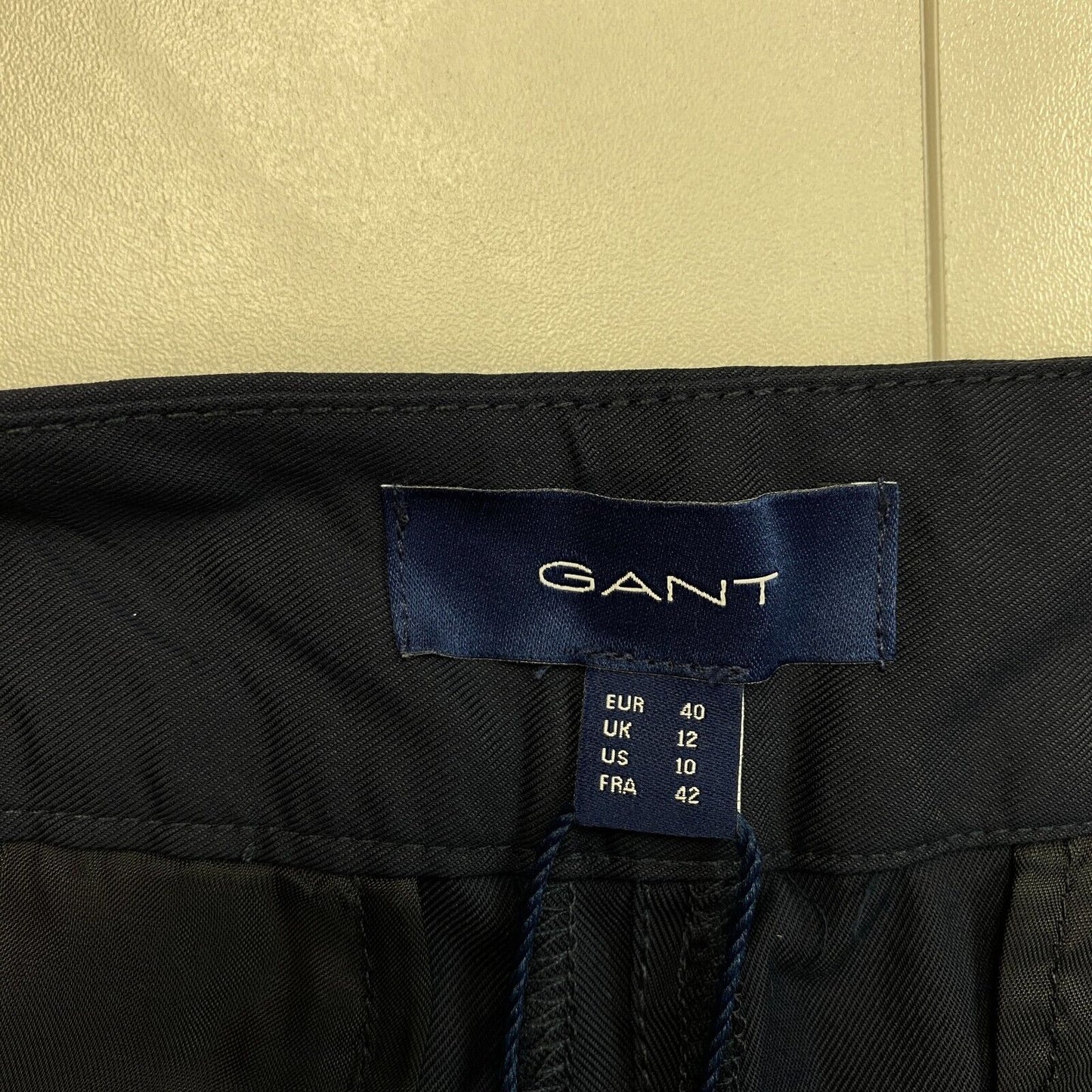 GANT Navy Blue Slim Fit Slacks Pants Trousers Size EU 40 UK 12 US 10