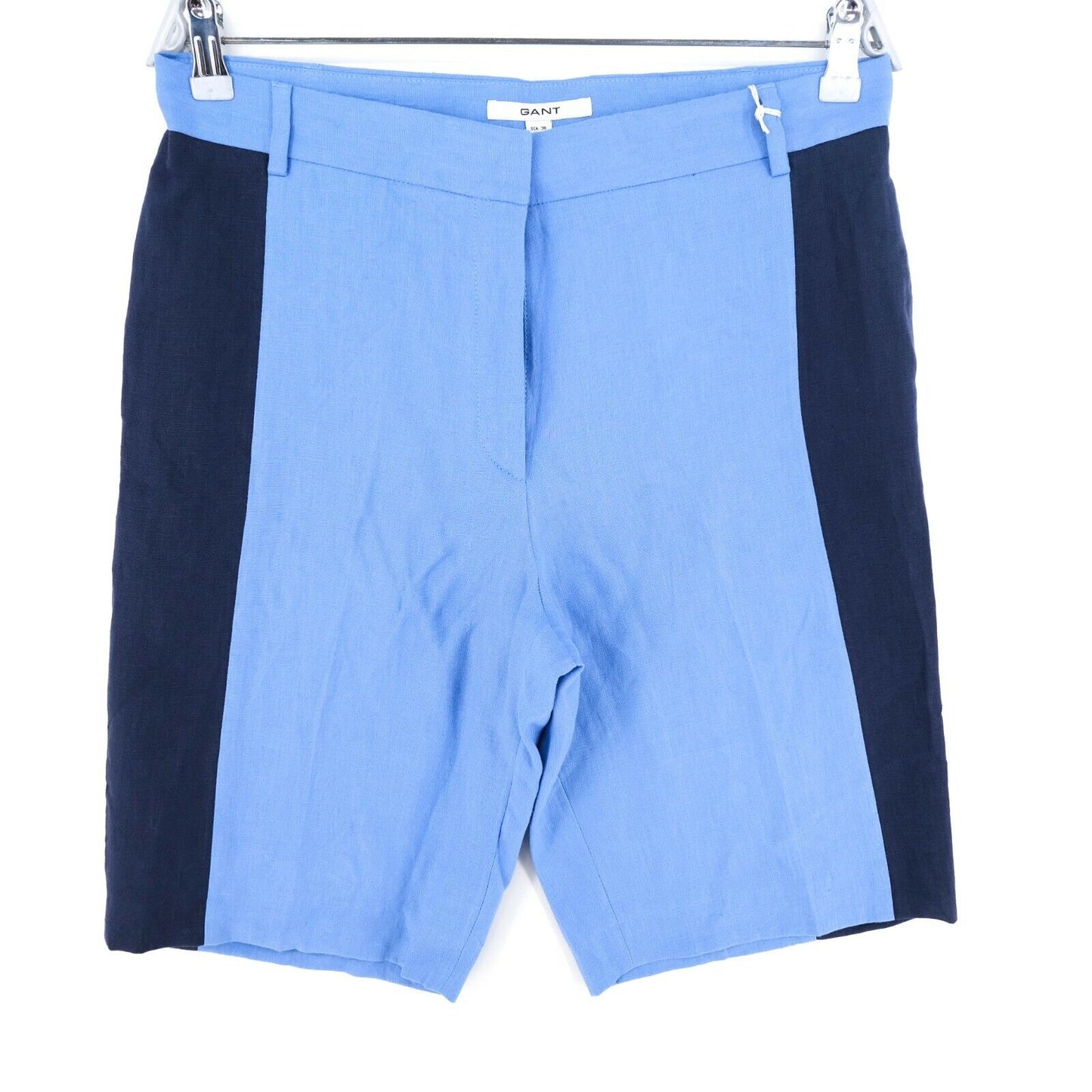 RRP €215 GANT Blue 100% Linen Shorts Size EU 38 UK 12 US 8