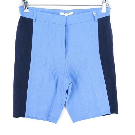 UVP €215 GANT Blau 100% Leinen Shorts Größe EU 38 UK 12 US 8