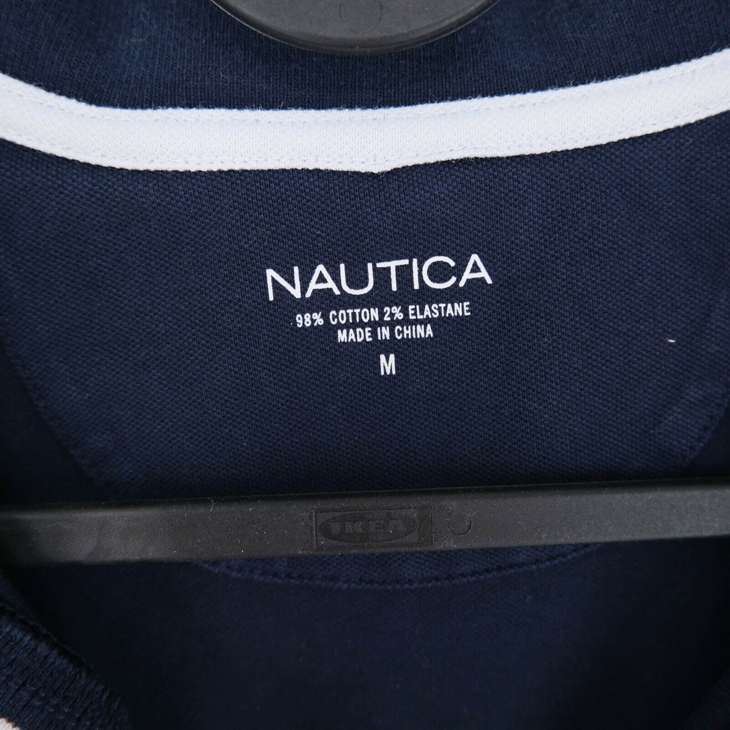 NAUTICA T-Shirt mit V-Ausschnitt, Marineblau, Größe M