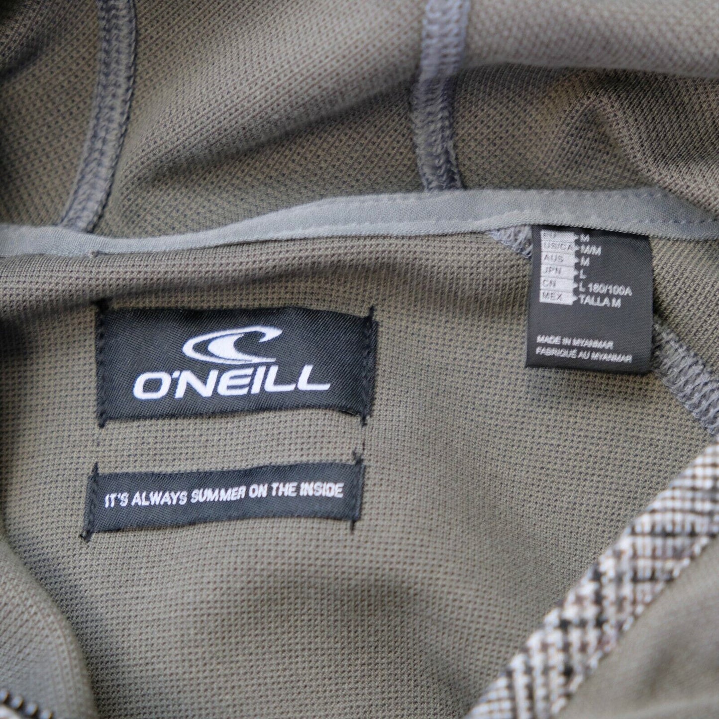 O'NEILL XPLR Super Fleece Gris Full Zip Sweat à capuche Veste Jumper Taille M