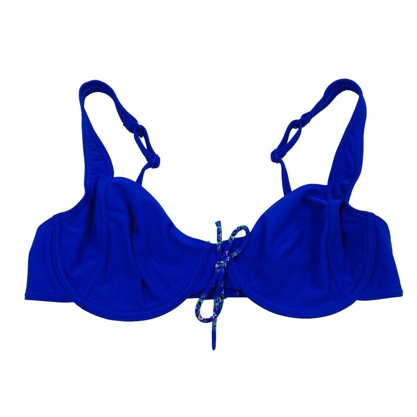 TRIUMPH Women Blue Solid Bikini Top Swimwear Size EU 38B UK 34B