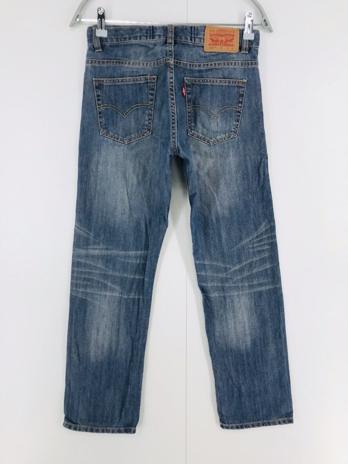 Vintage Levi's 504 Boys Blue Regular Straight Fit Jeans 14 / W27 L27