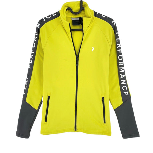 Peak Performance Yellow Rider Pulloverjacke mit durchgehendem Reißverschluss, Größe S