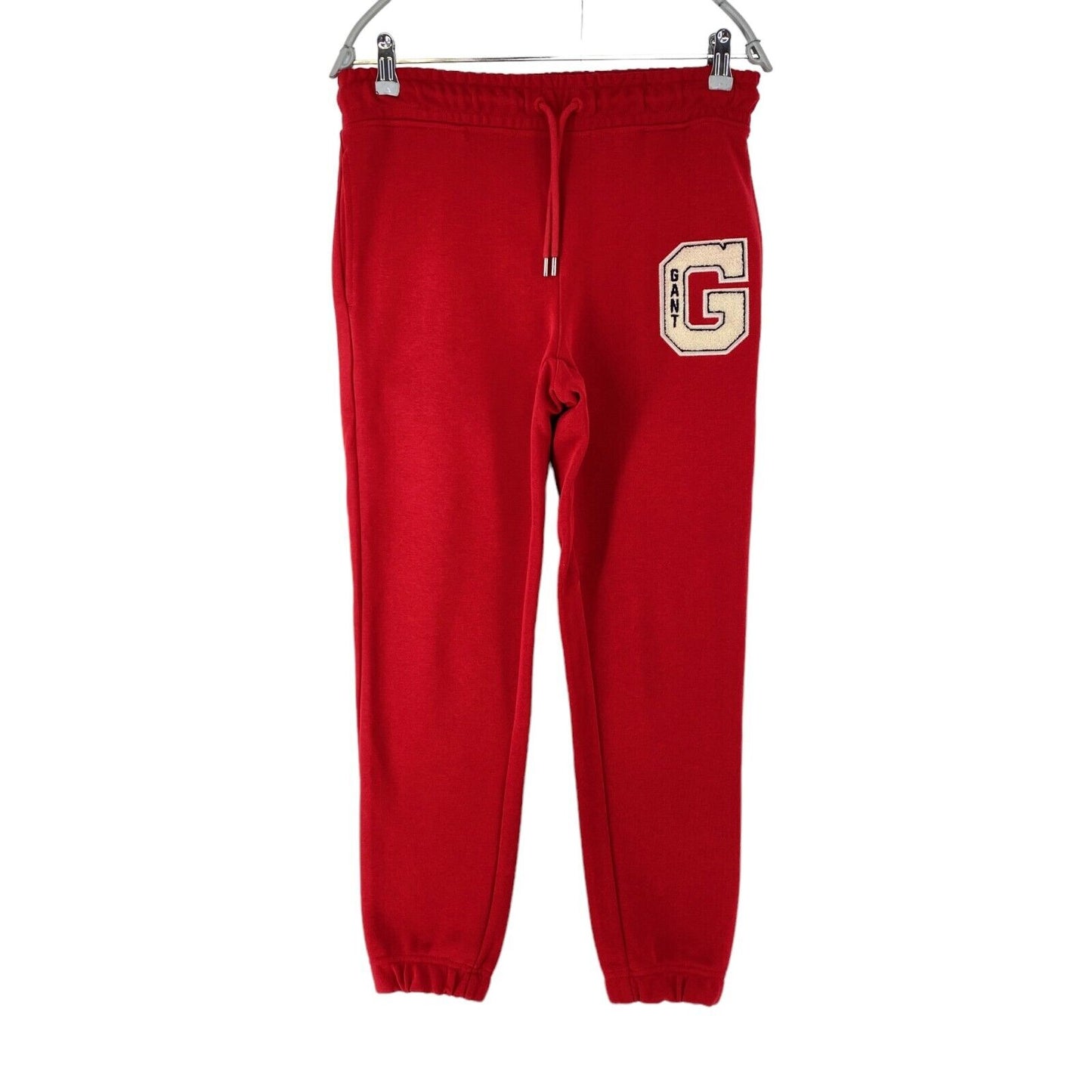 GANT Red Women Regular Fit Cuffed Sweat Pants Trousers Size S