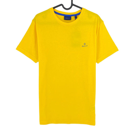 GANT Yellow Contrast Logo Crew Neck T-Shirt Size M