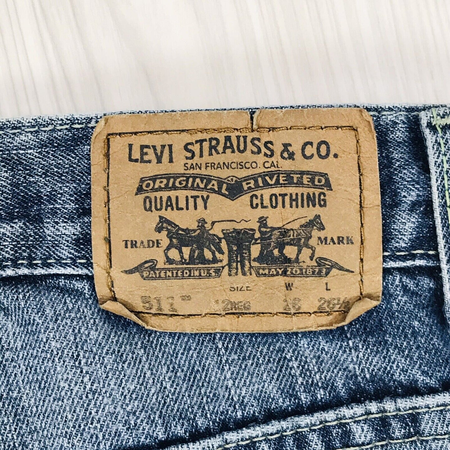 Vintage Levi's 511 Boys Blue Skinny Fit Jeans 12 Reg / W26 L26 1/2