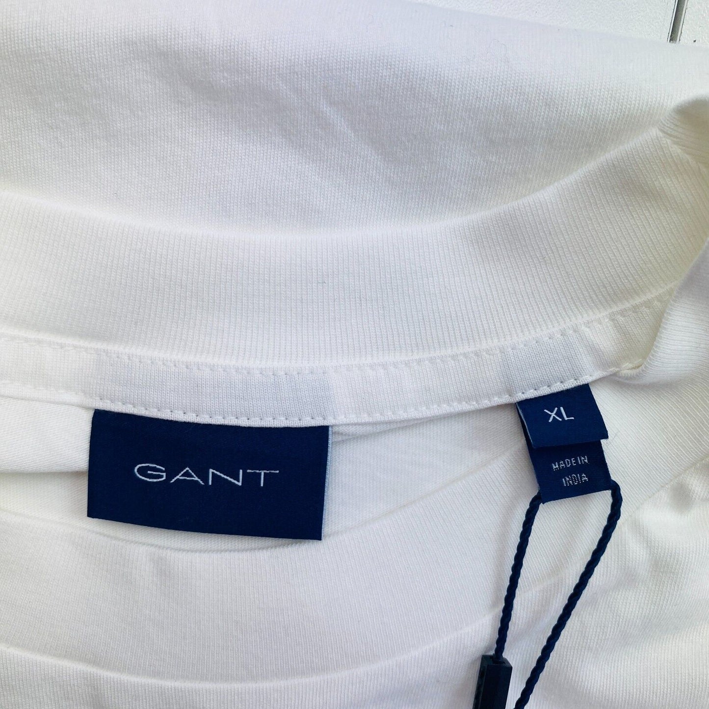 GANT Men White Tonal Archive Shield Crew Neck Short Sleeve T Shirt Size XL