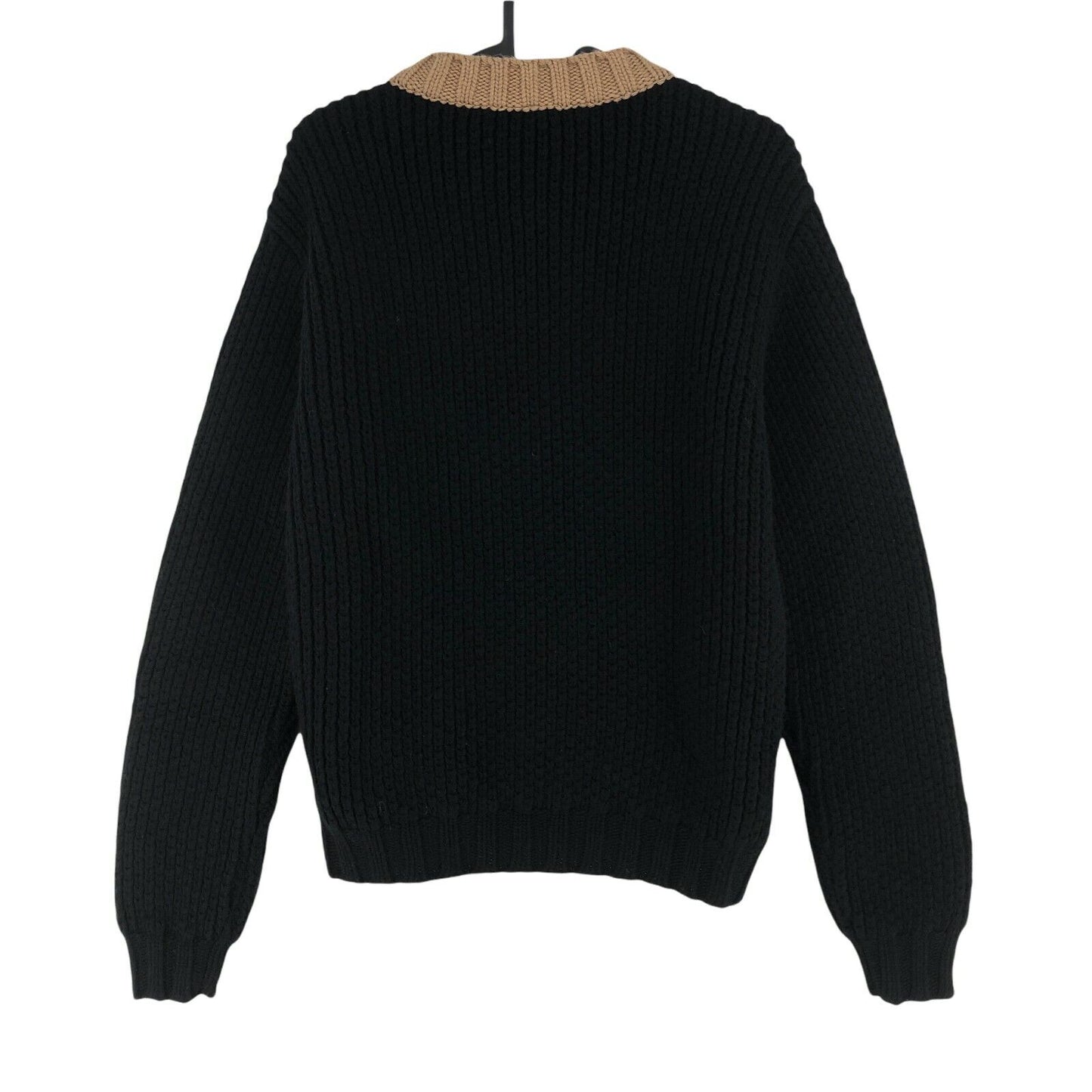 TOMMY HILFIGER COLLECTION Black Wool Blend Crew Neck Sweater Jumper Size S