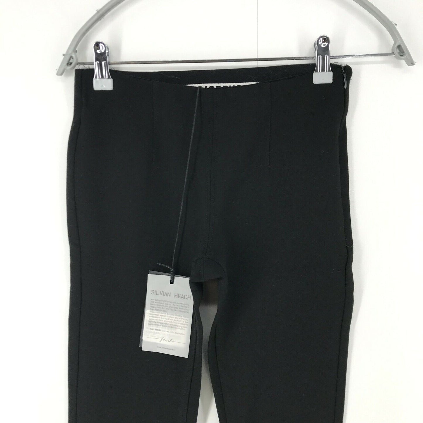 SILVIAN HEACH Women Black Regular Tapered Fit Trousers Size XS W25