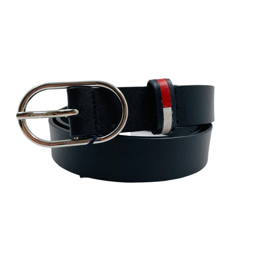 Tommy Jeans Women Black Classic Leather Belt Size 95 cm. 38 In