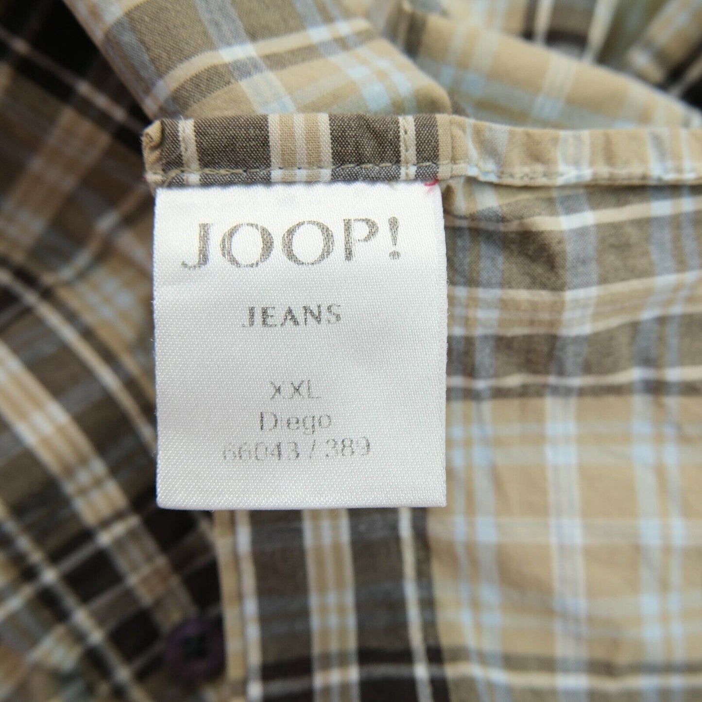 JOOP! Jeans Brown Check Print Shirt Size 2XL XXL