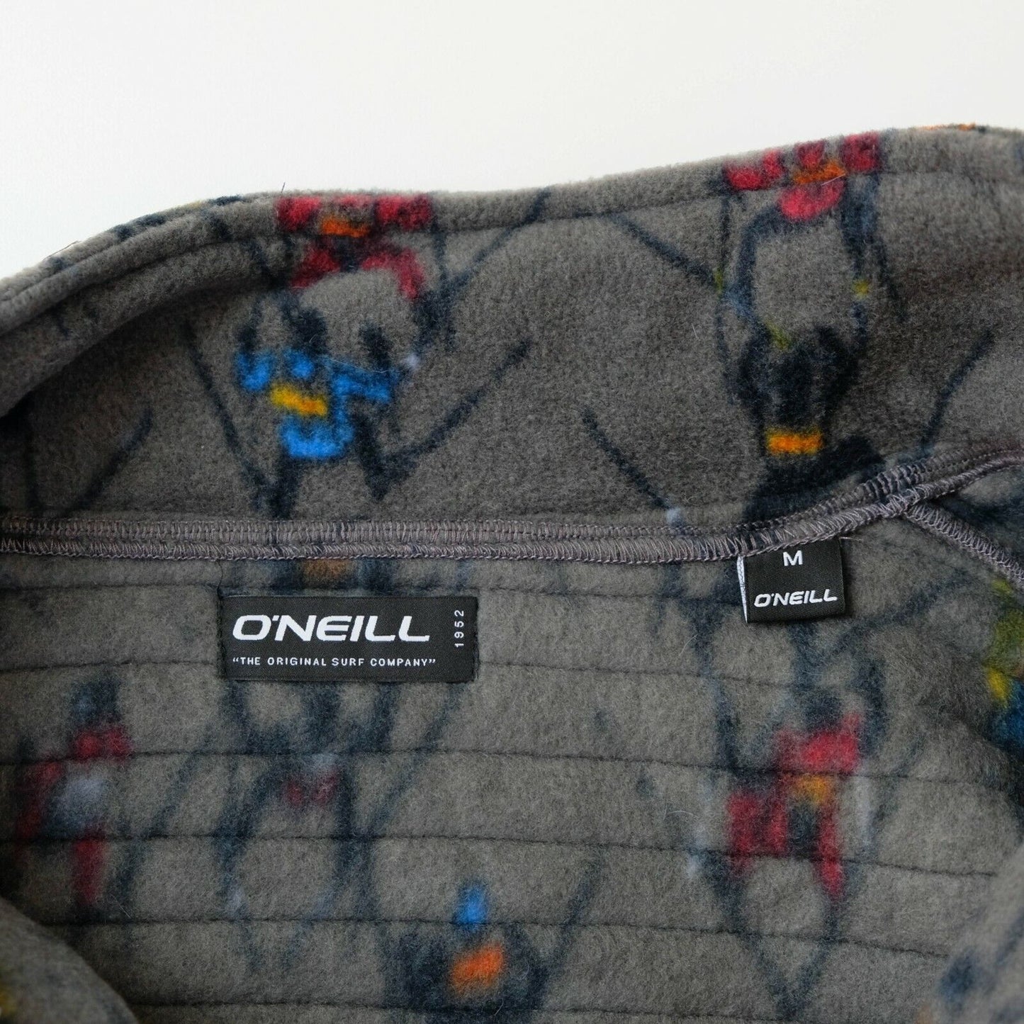 O'NEILL Melange Polar Fleece Gris Zip Neck Fleece Jacket Jumper Taille M